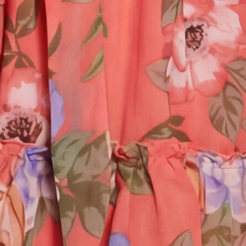 Floral Off The Shoulder Tie Waist Belted Mini Dress sold by Rainbow product image thumbnail 4