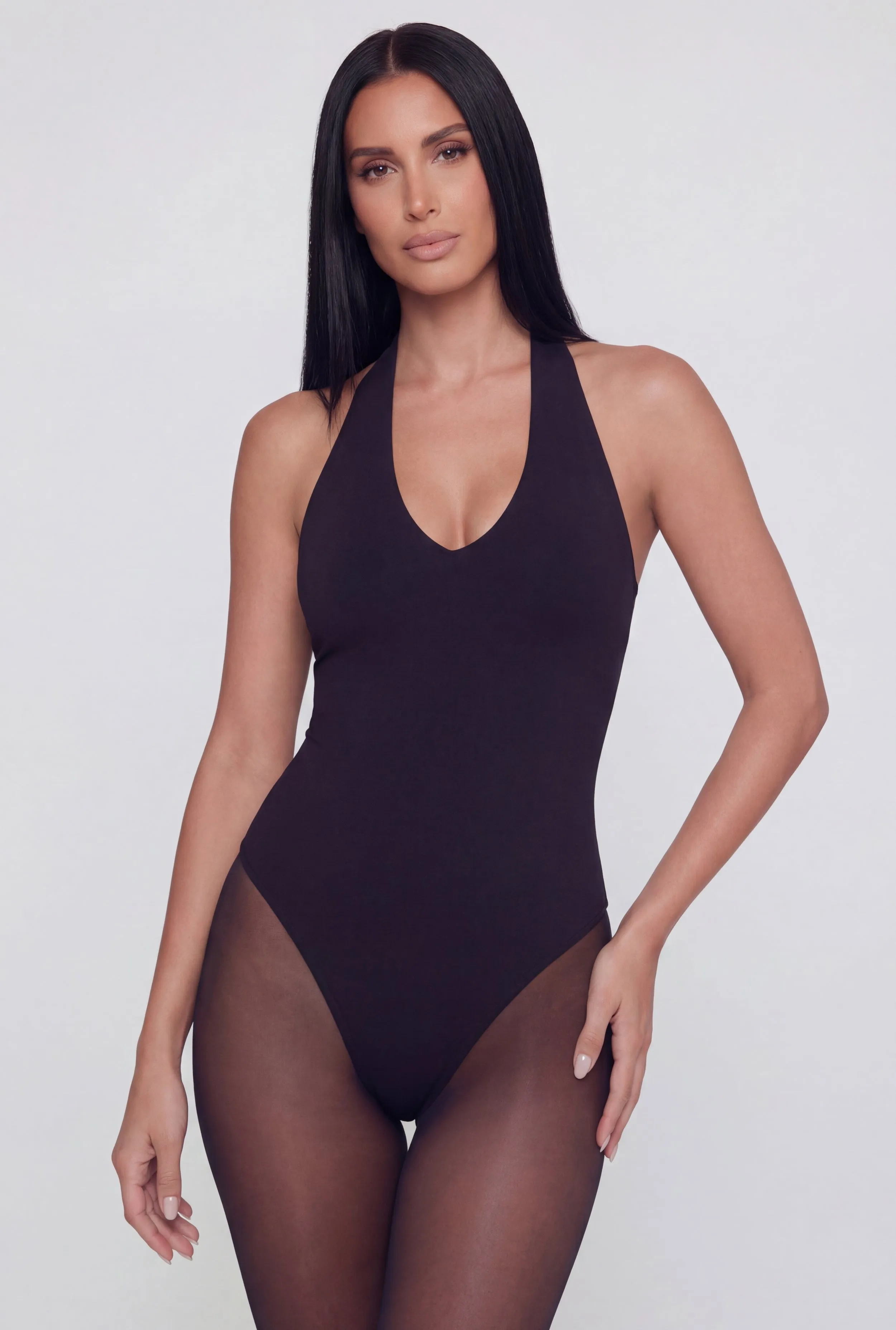 Double Layered Soft Knit Halter Bodysuit sold by Rainbow product image thumbnail 2