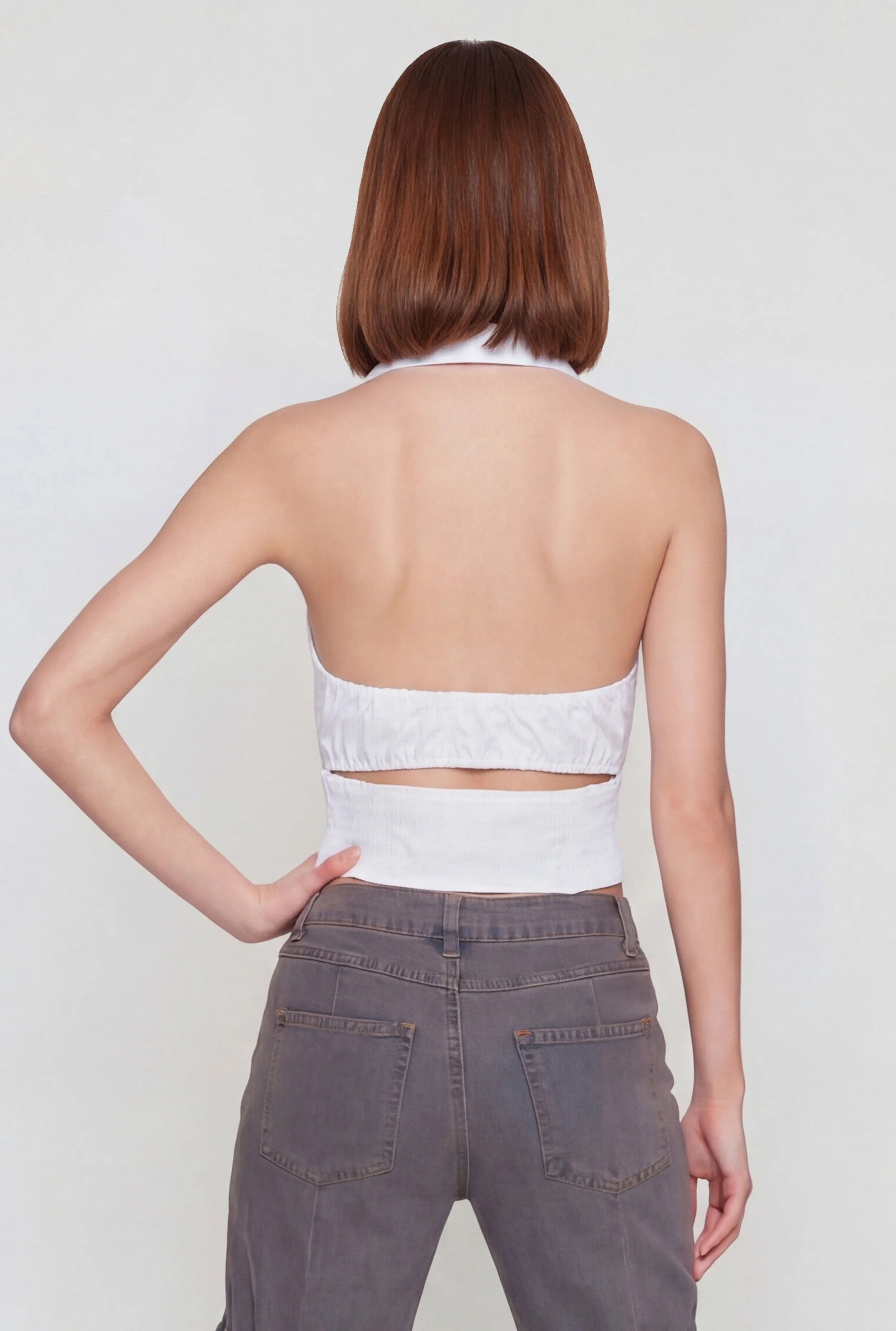 Smocked Waist Back Hater Button Front Top sold by Rainbow product image thumbnail 5