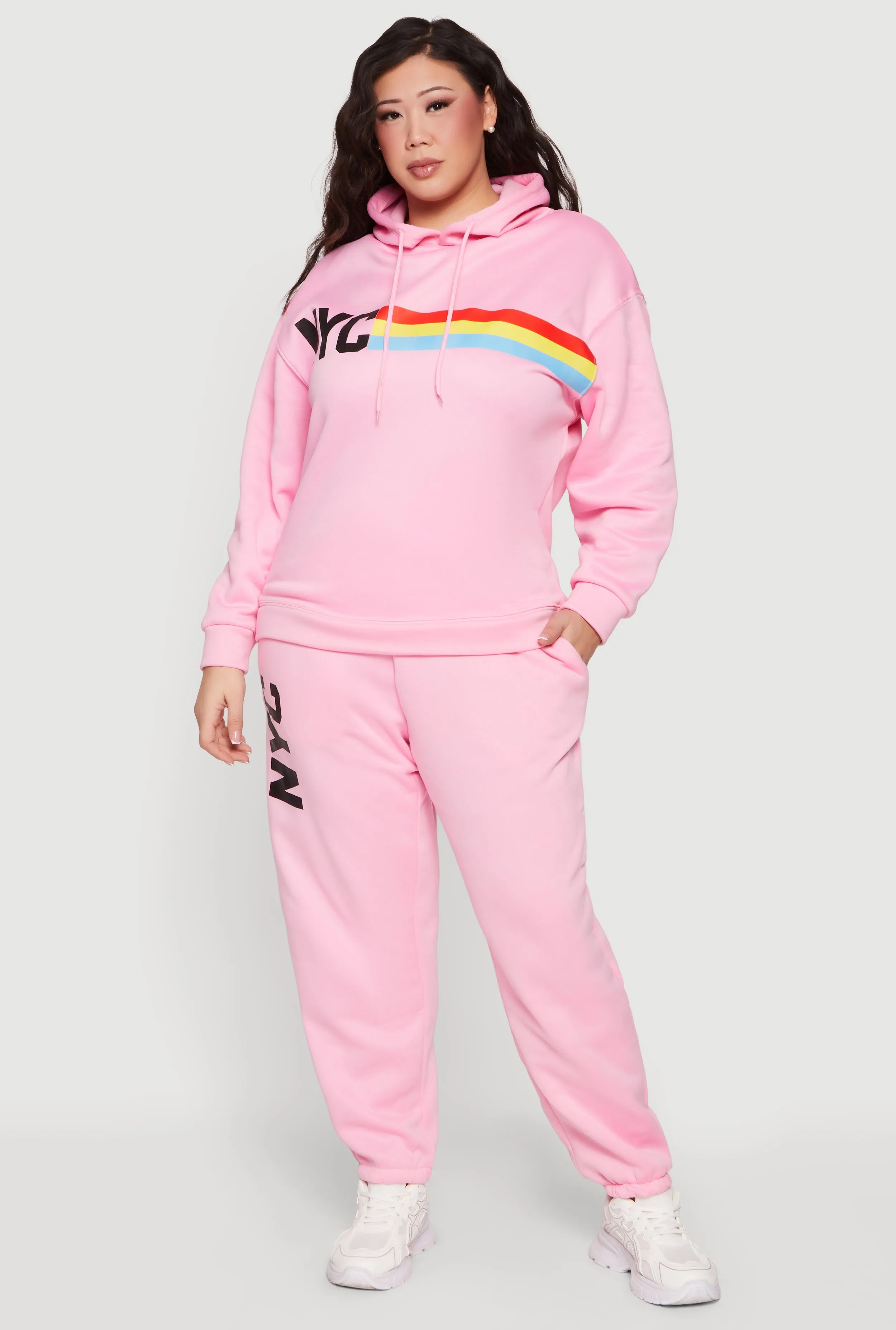 Plus Size NYC Graphic High Waisted Sweatpants sold by Rainbow