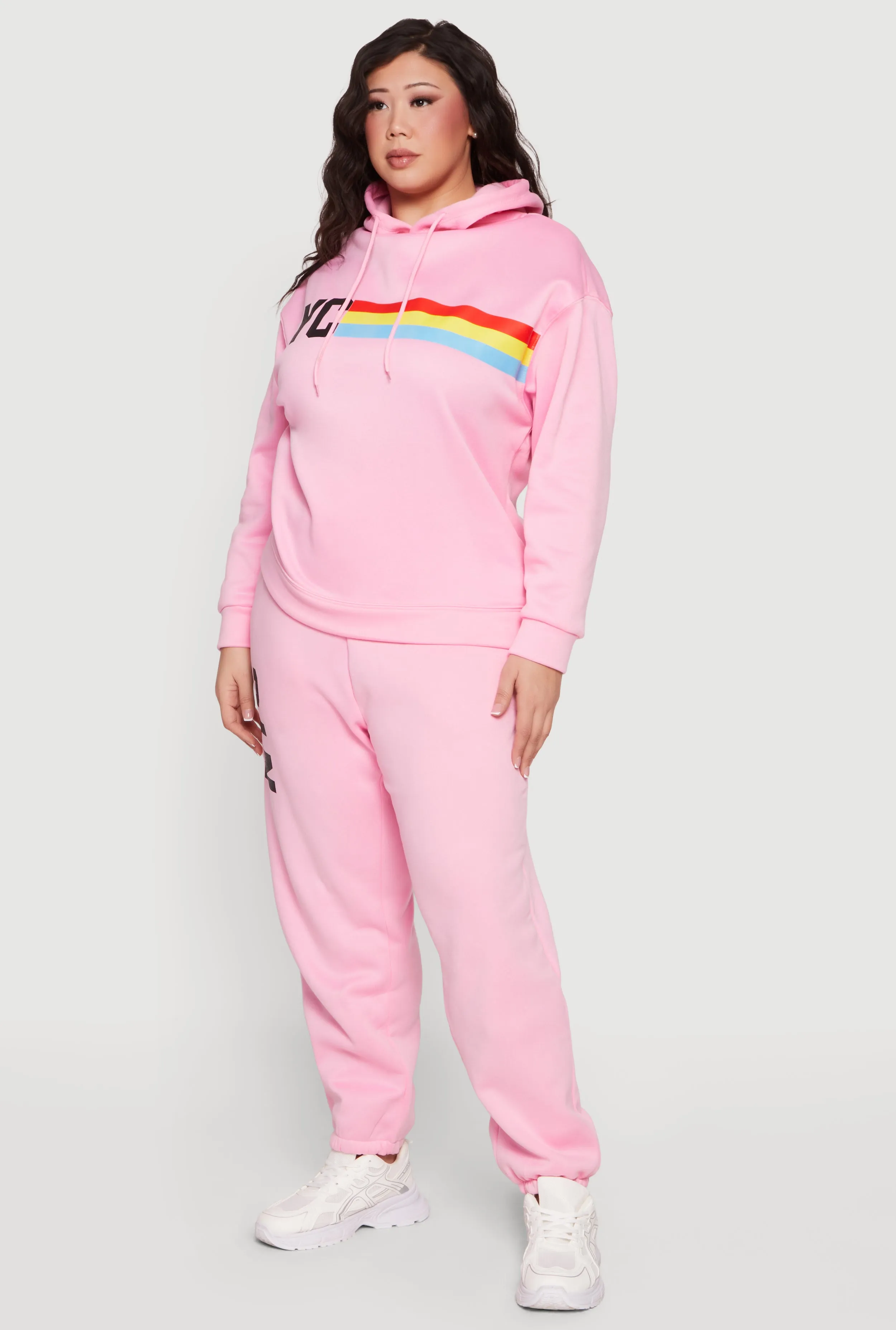Plus Size NYC Graphic High Waisted Sweatpants sold by Rainbow product image thumbnail 2
