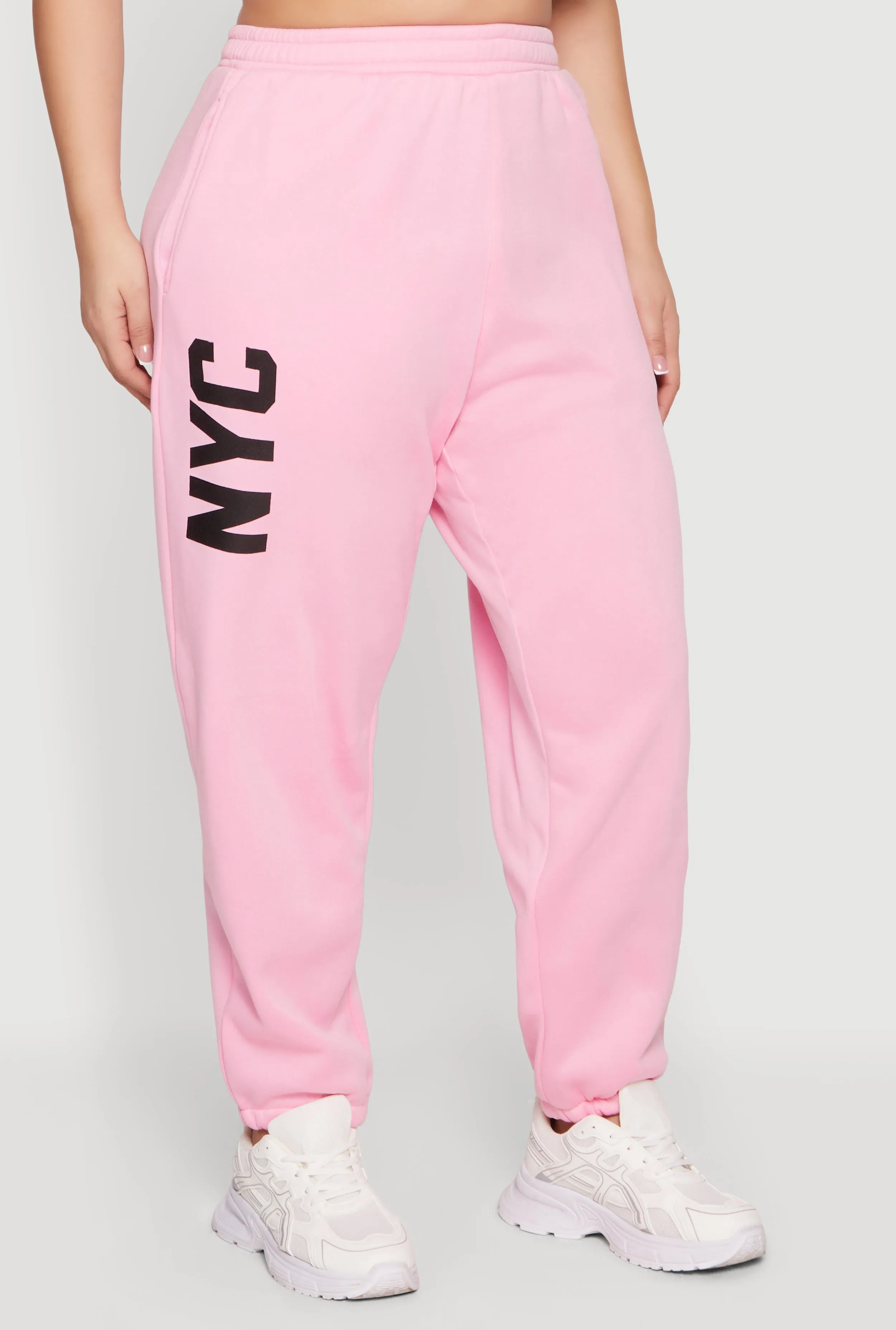 Plus Size NYC Graphic High Waisted Sweatpants sold by Rainbow product image thumbnail 3