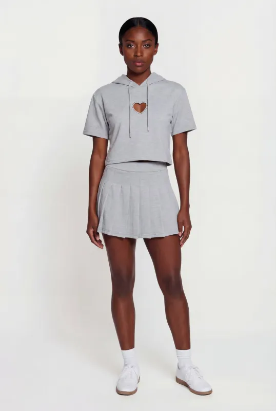 High Waisted Pleated Tennis Skirt made by Rainbow