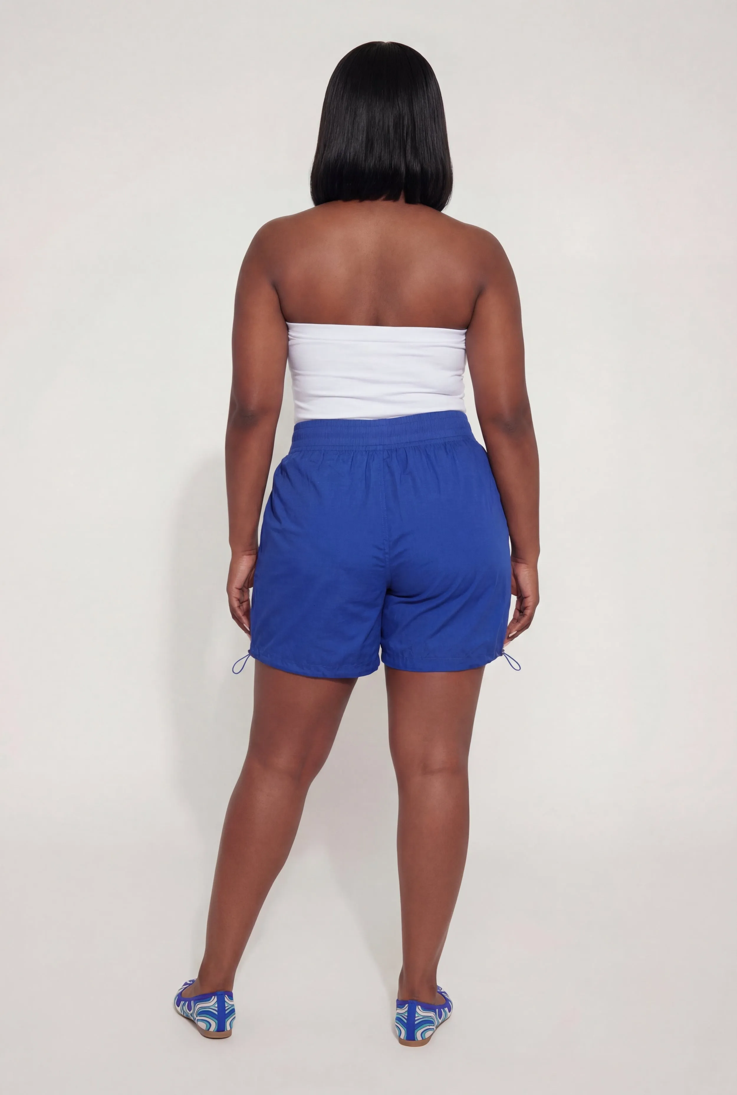 Plus Size Poplin Toggle Drawstring Waist Shorts sold by Rainbow product image thumbnail 5