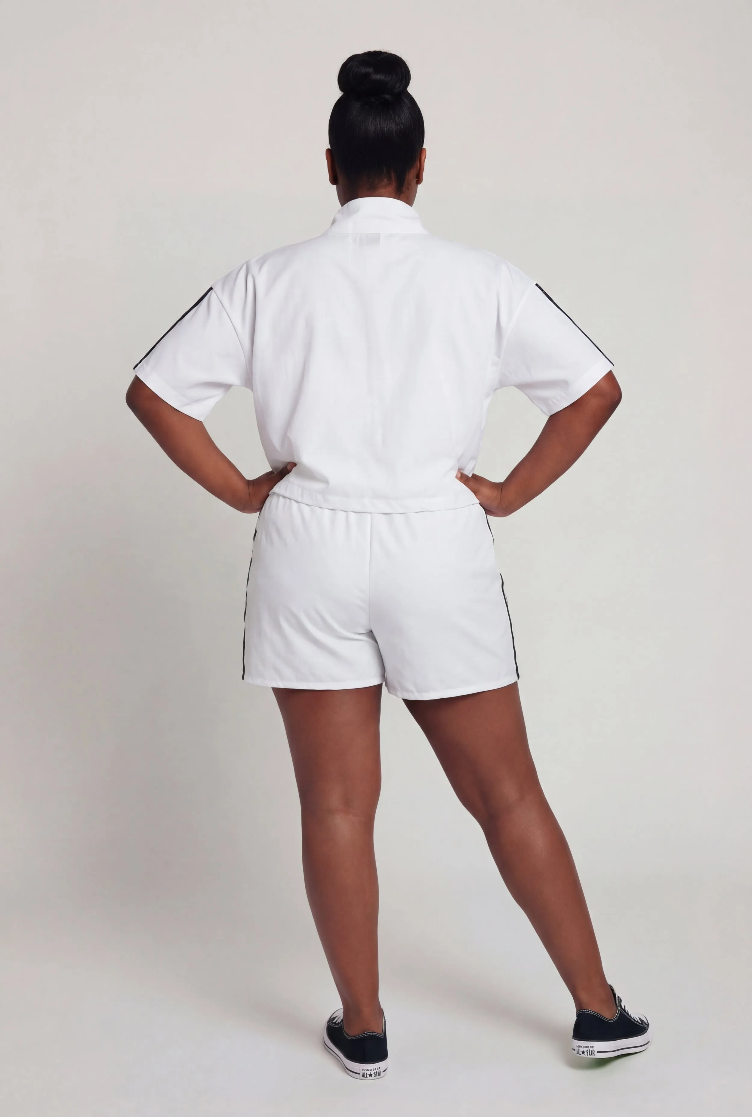 Plus Size Zip Front Cargo Pocket Crop Top sold by Rainbow product image thumbnail 5