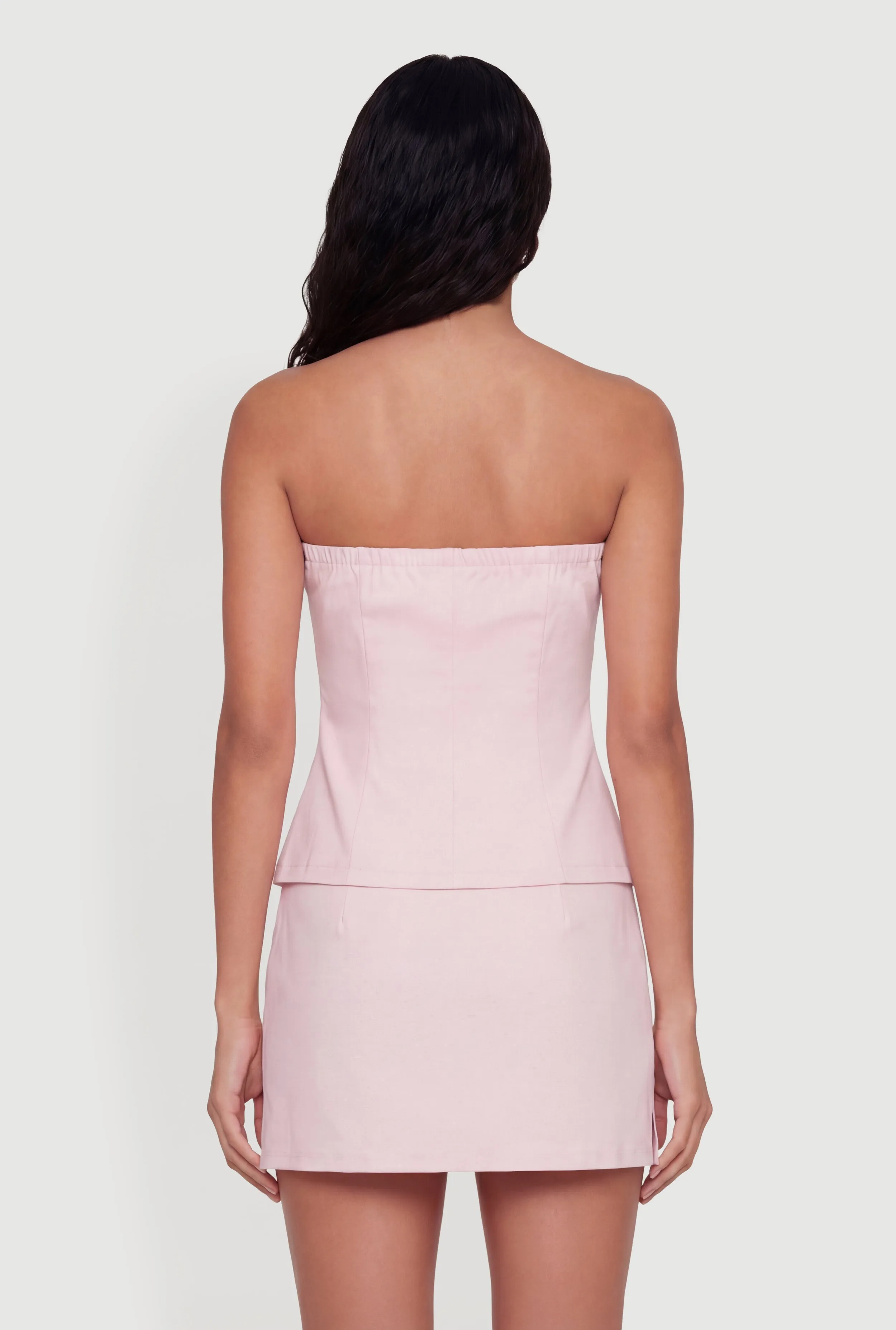 Metallic Button Detail Slit Front Tube Top sold by Rainbow product image thumbnail 5