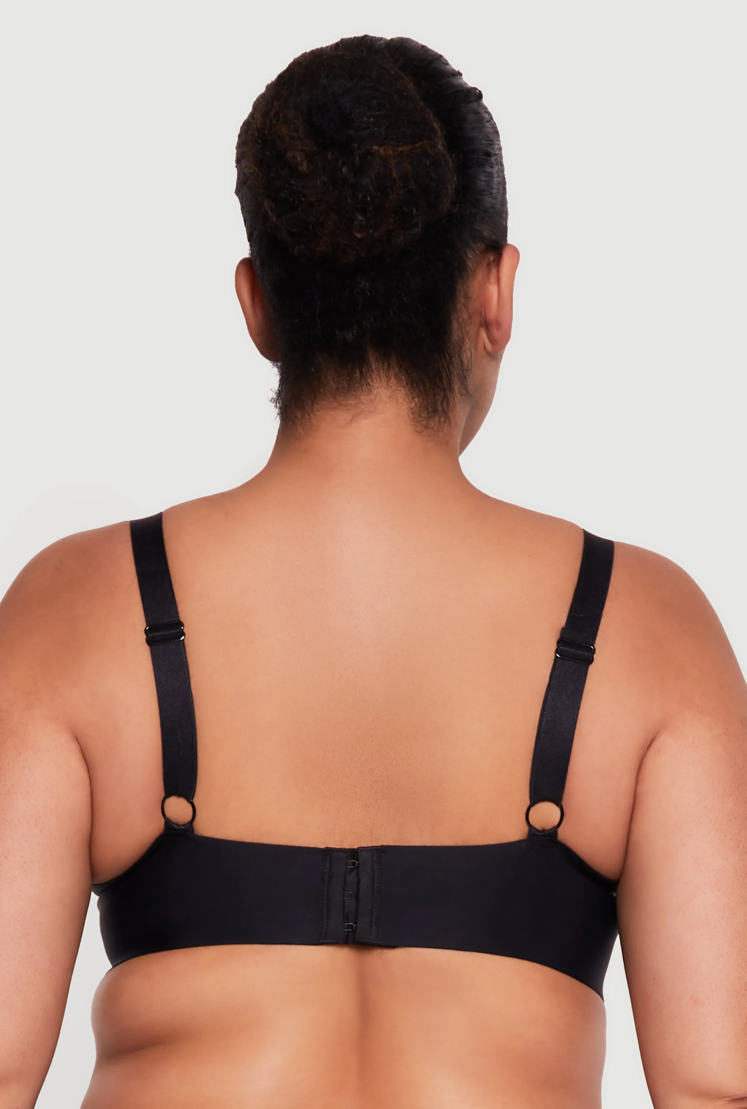 Plus Size Solid Laser Cut Padded Plunge Bra sold by Rainbow product image thumbnail 5