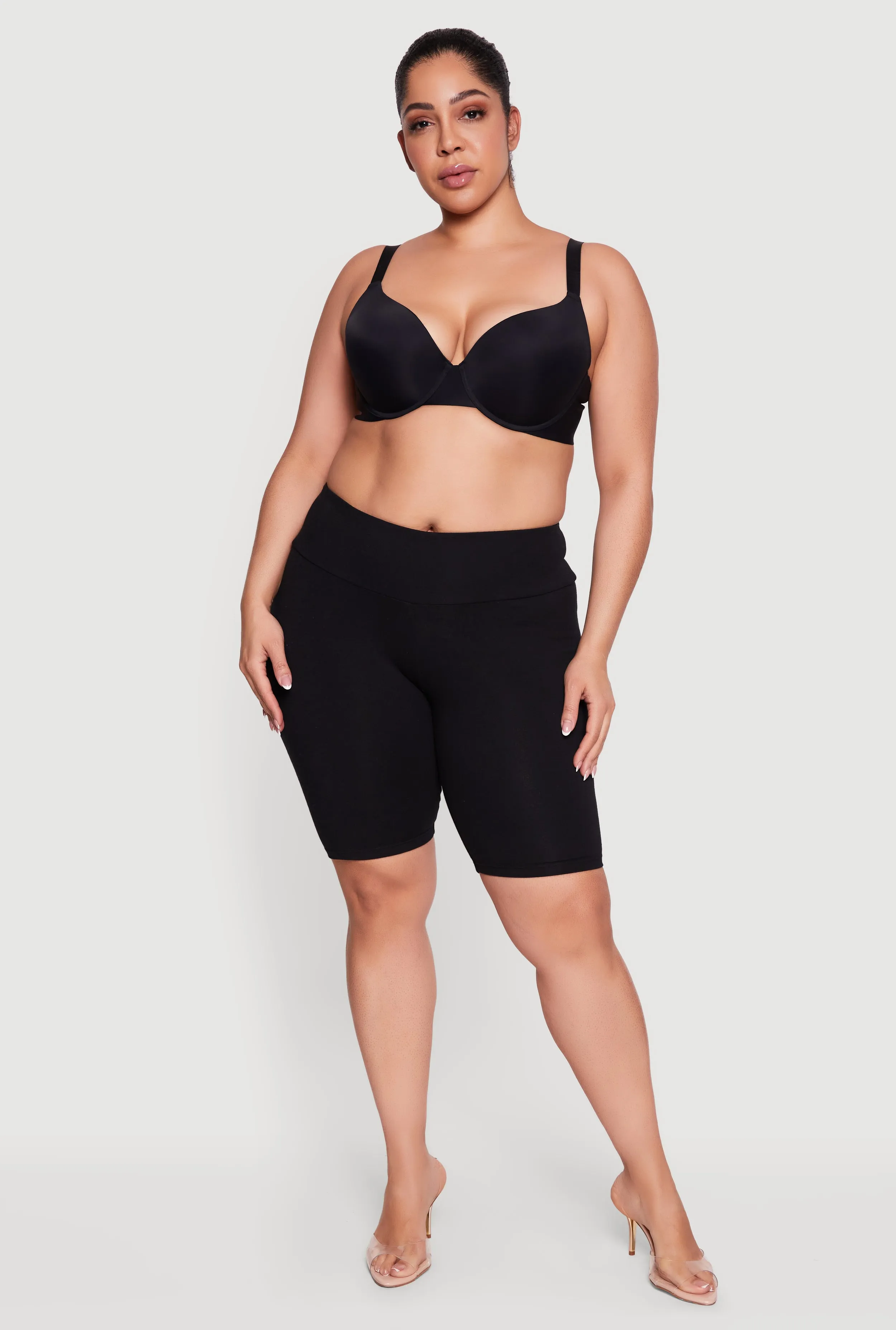 Plus Size Solid Laser Cut Padded Plunge Bra sold by Rainbow product image thumbnail 2
