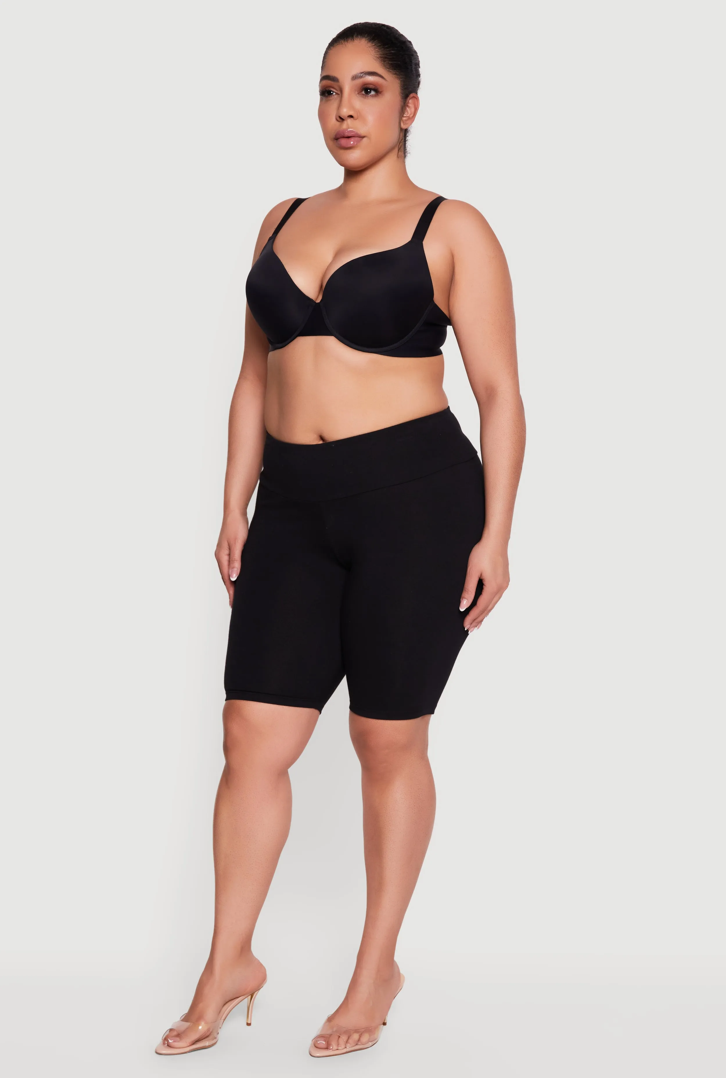 Plus Size Solid Laser Cut Padded Plunge Bra sold by Rainbow product image thumbnail 3