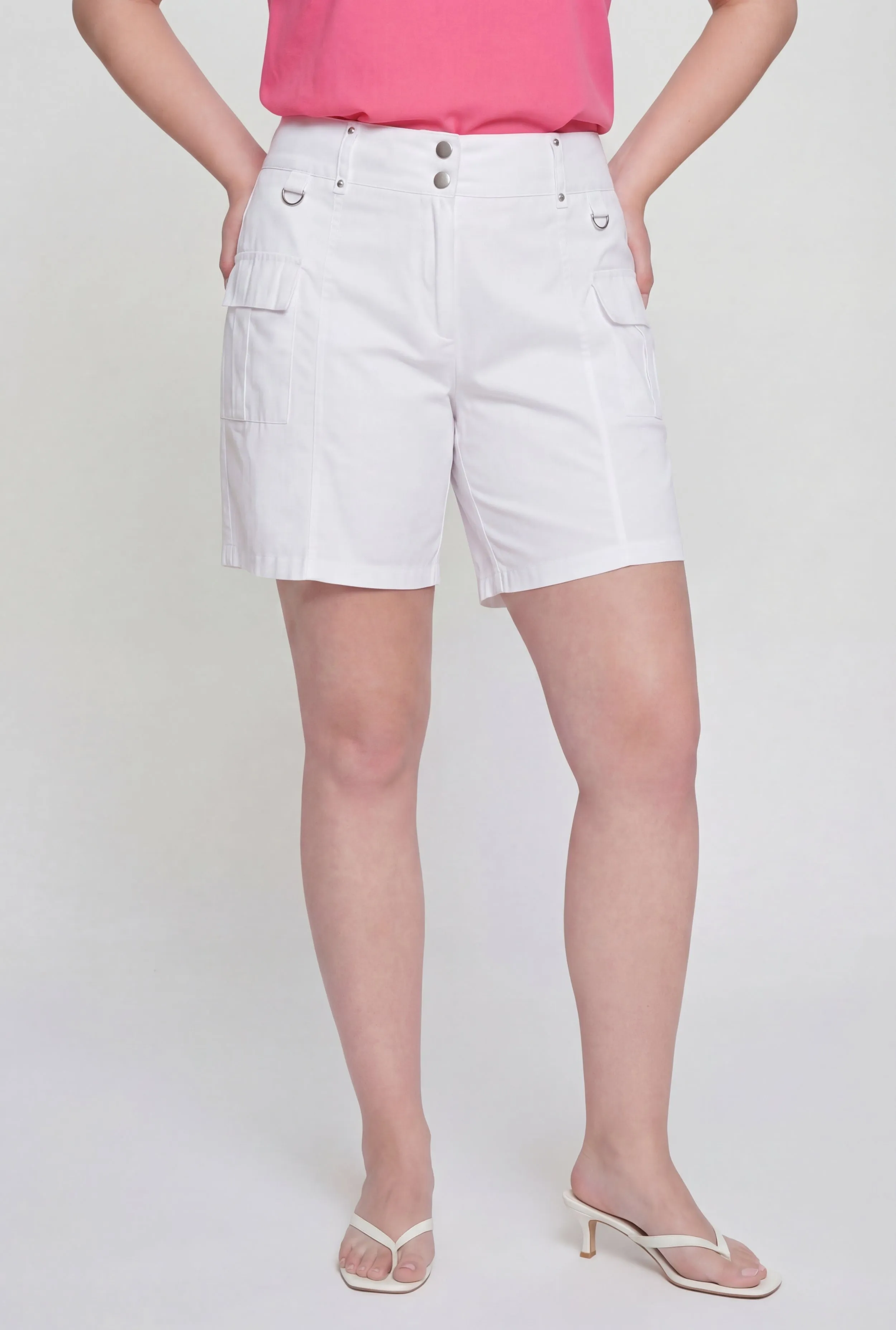 Plus Size High Waisted Stretch Cargo Shorts sold by Rainbow product image thumbnail 3