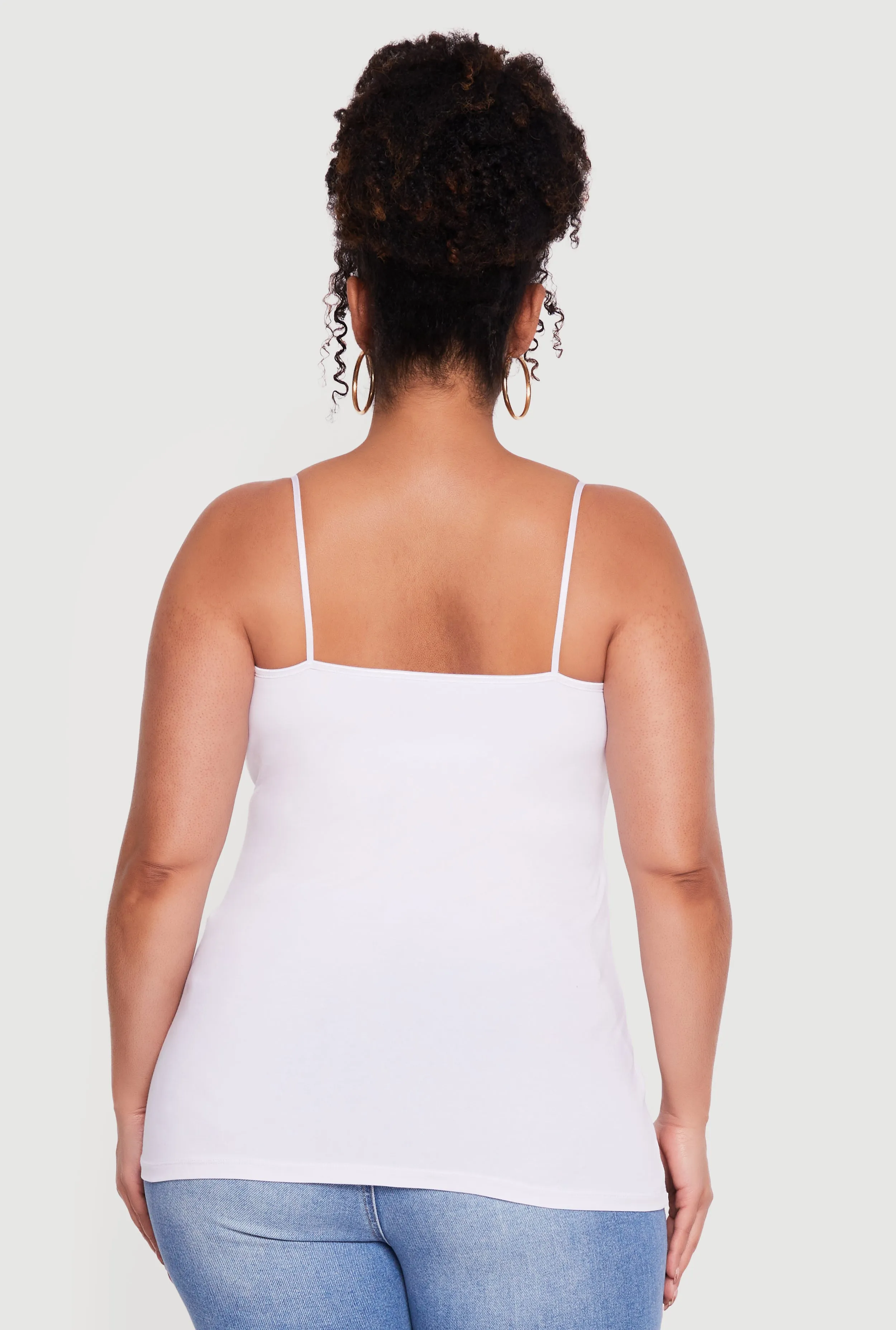 Plus Size Basic Scoop Neck Cami with Shelf Bra sold by Rainbow product image thumbnail 5