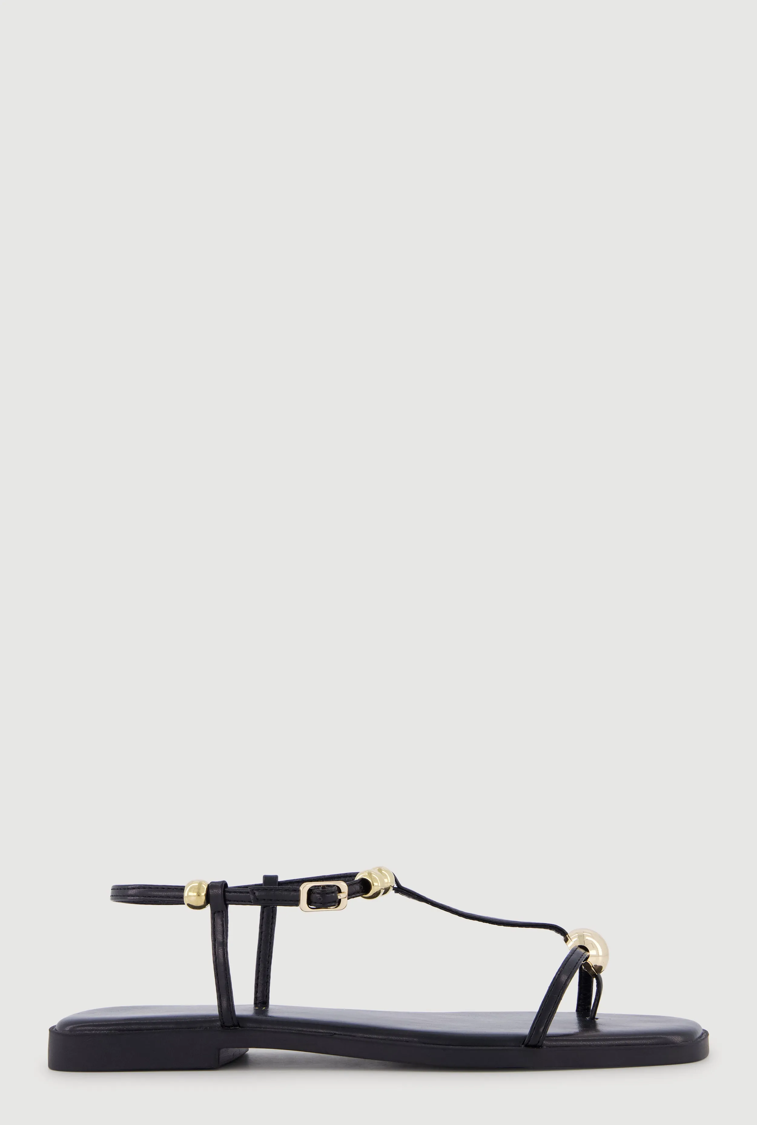 Metallic Beaded Ankle Strap Thong Sandals sold by Rainbow product image thumbnail 2