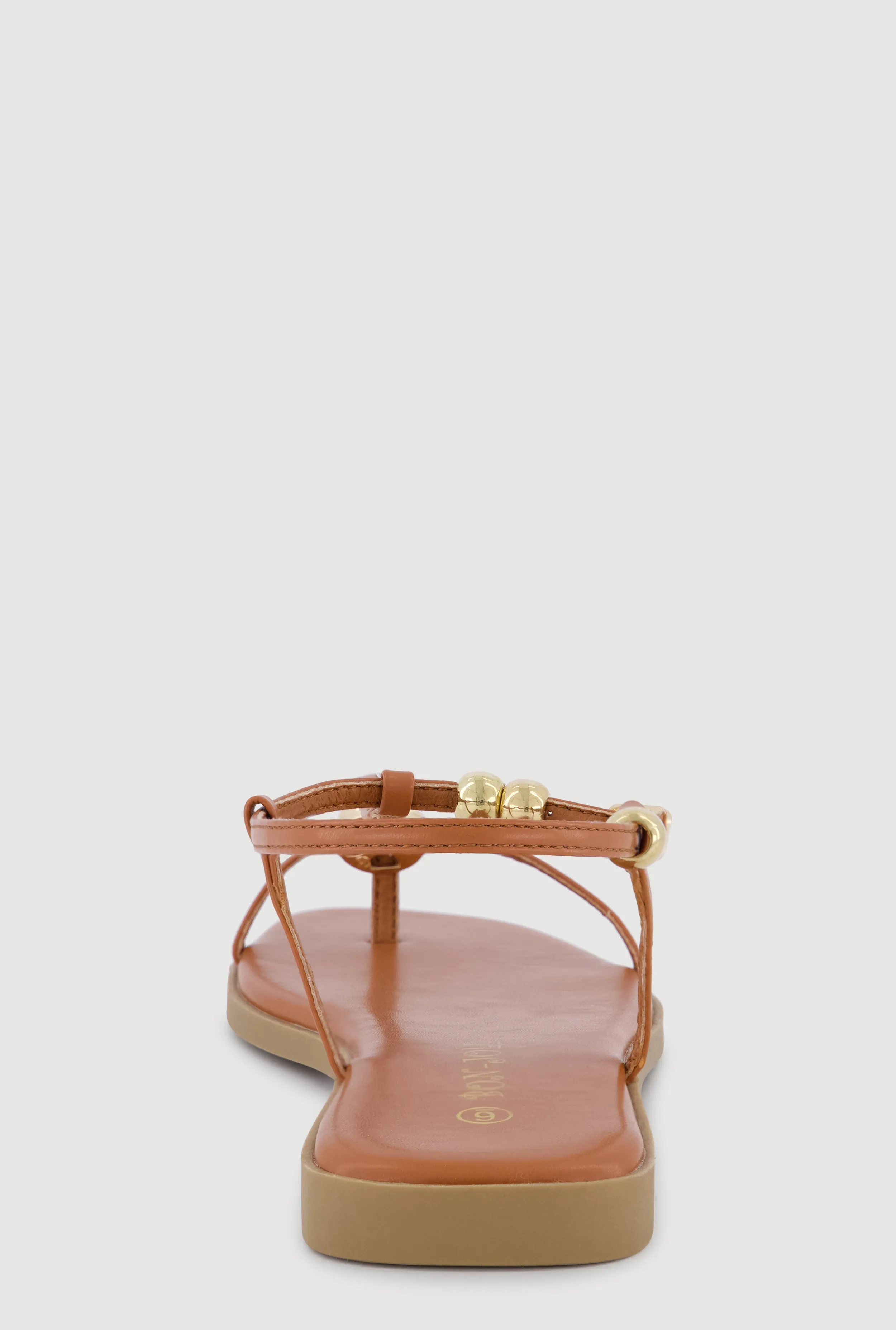 Metallic Beaded Ankle Strap Thong Sandals sold by Rainbow product image thumbnail 3