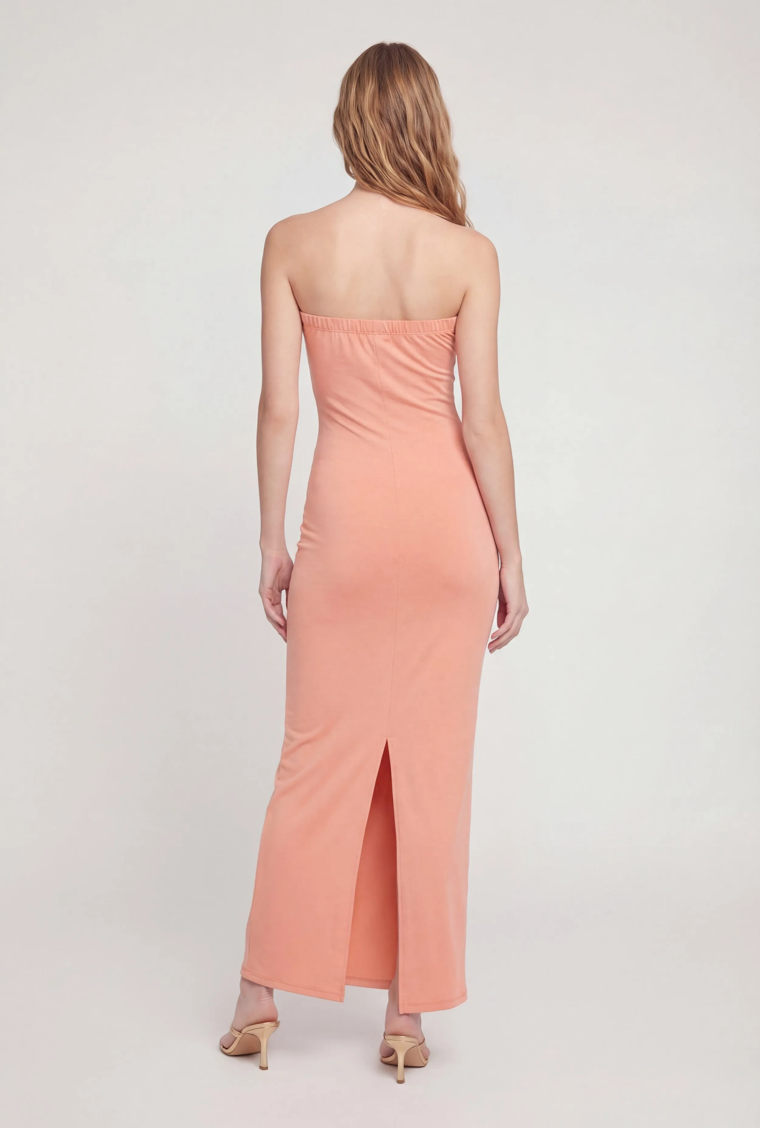 Back Slit Tube Maxi Dress sold by Rainbow product image thumbnail 2