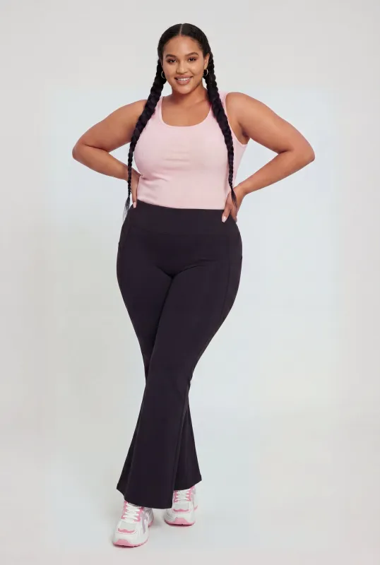 Plus Size Ribbed Knit Scoop Neck Tank Top made by Ambiance