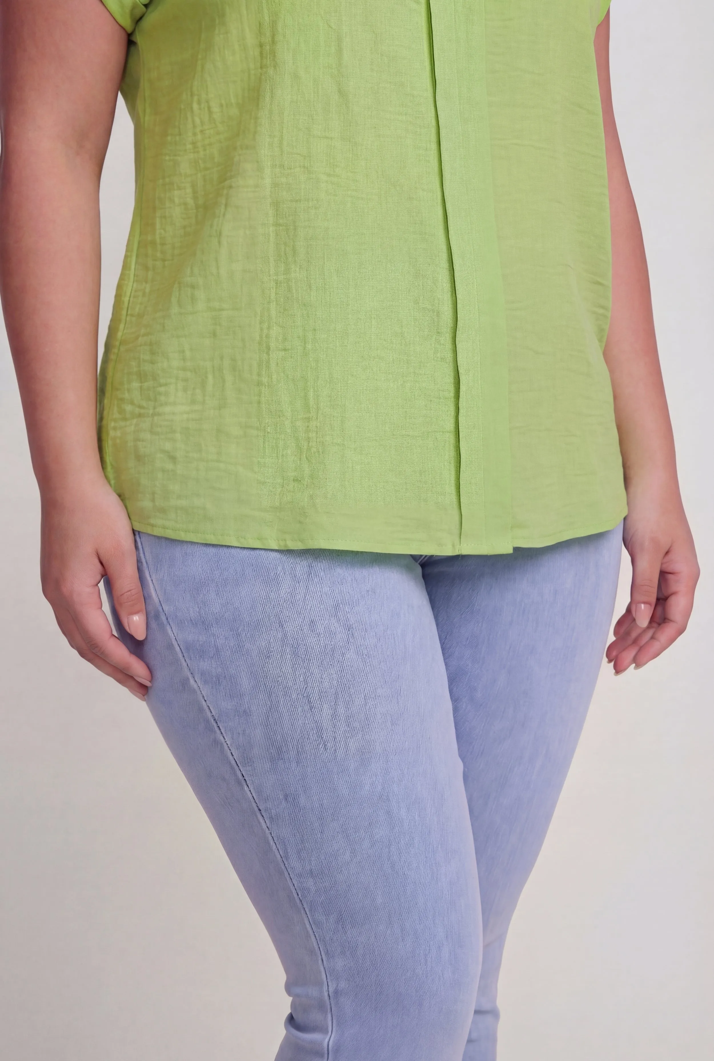 Plus Size Crochet Detail Notch Neck Top sold by Rainbow product image thumbnail 2