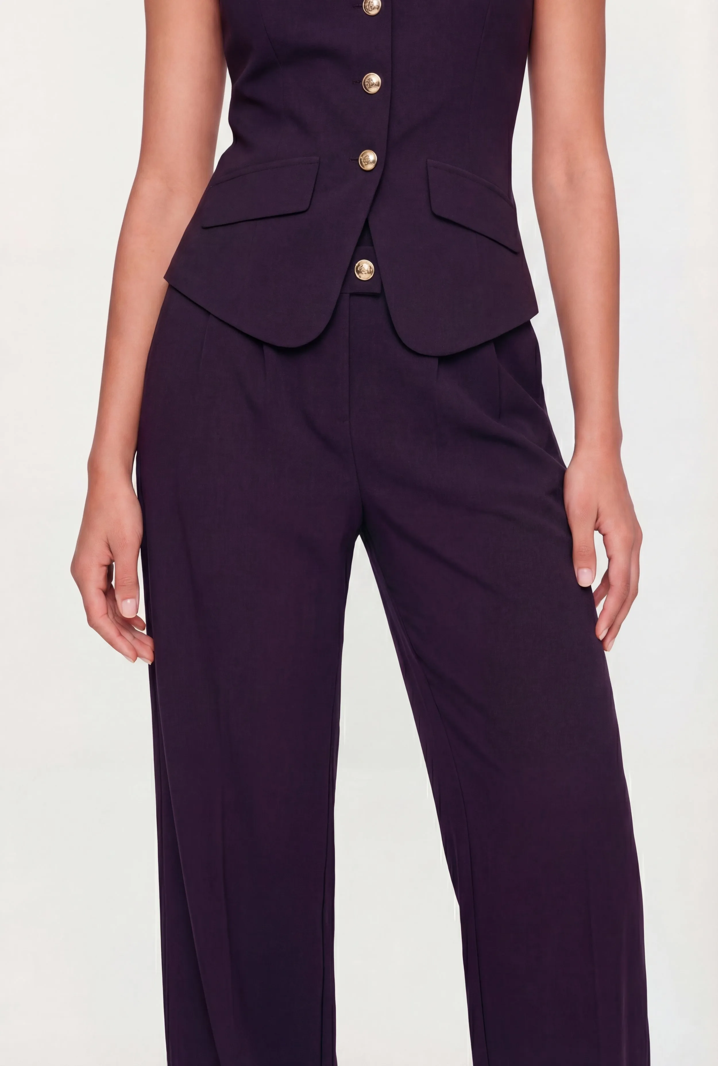 High Waisted Pleated Wide Leg Dress Pants sold by Rainbow product image thumbnail 3