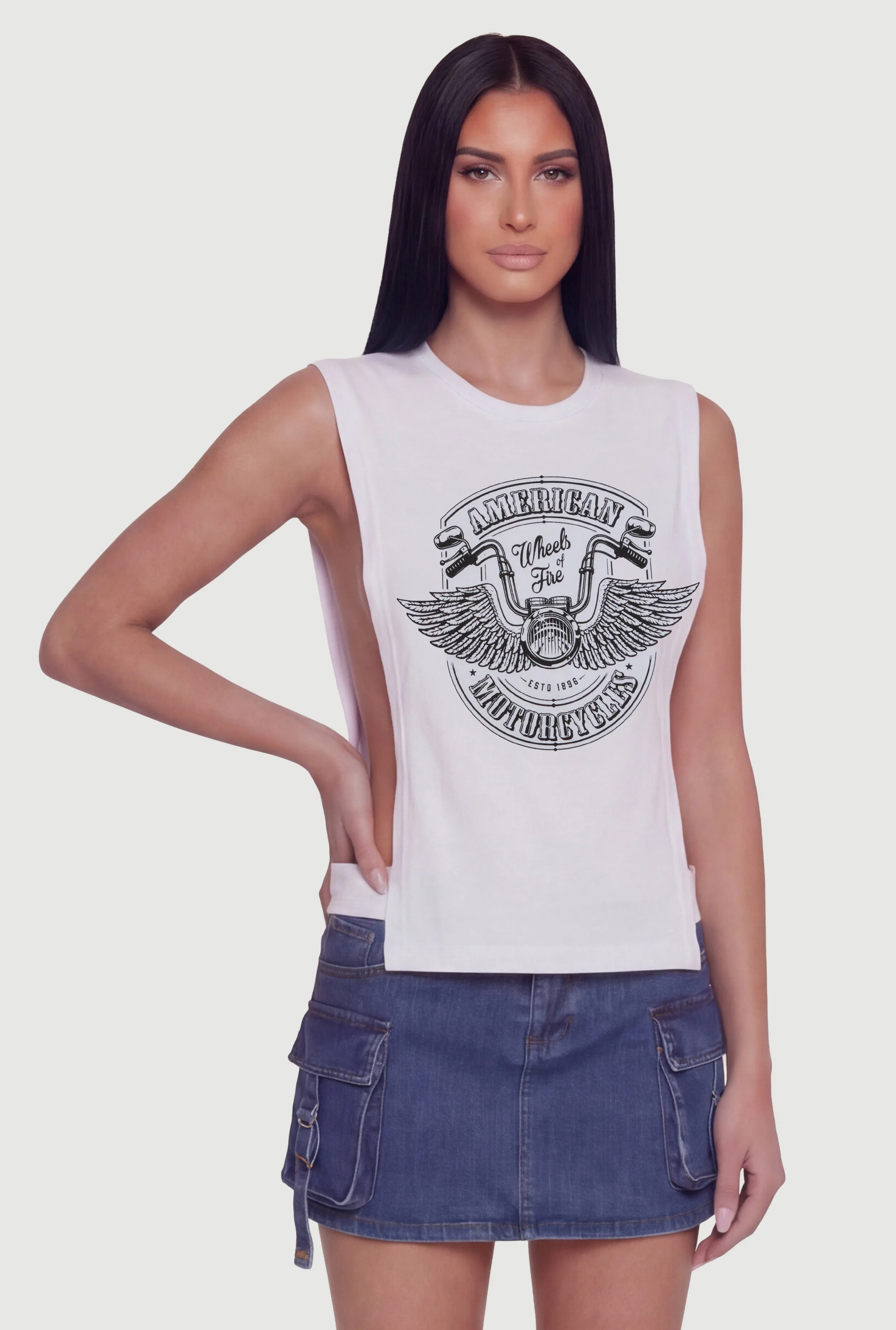 Side Strap Wheels of Fire Graphic Tee sold by Rainbow product image thumbnail 2