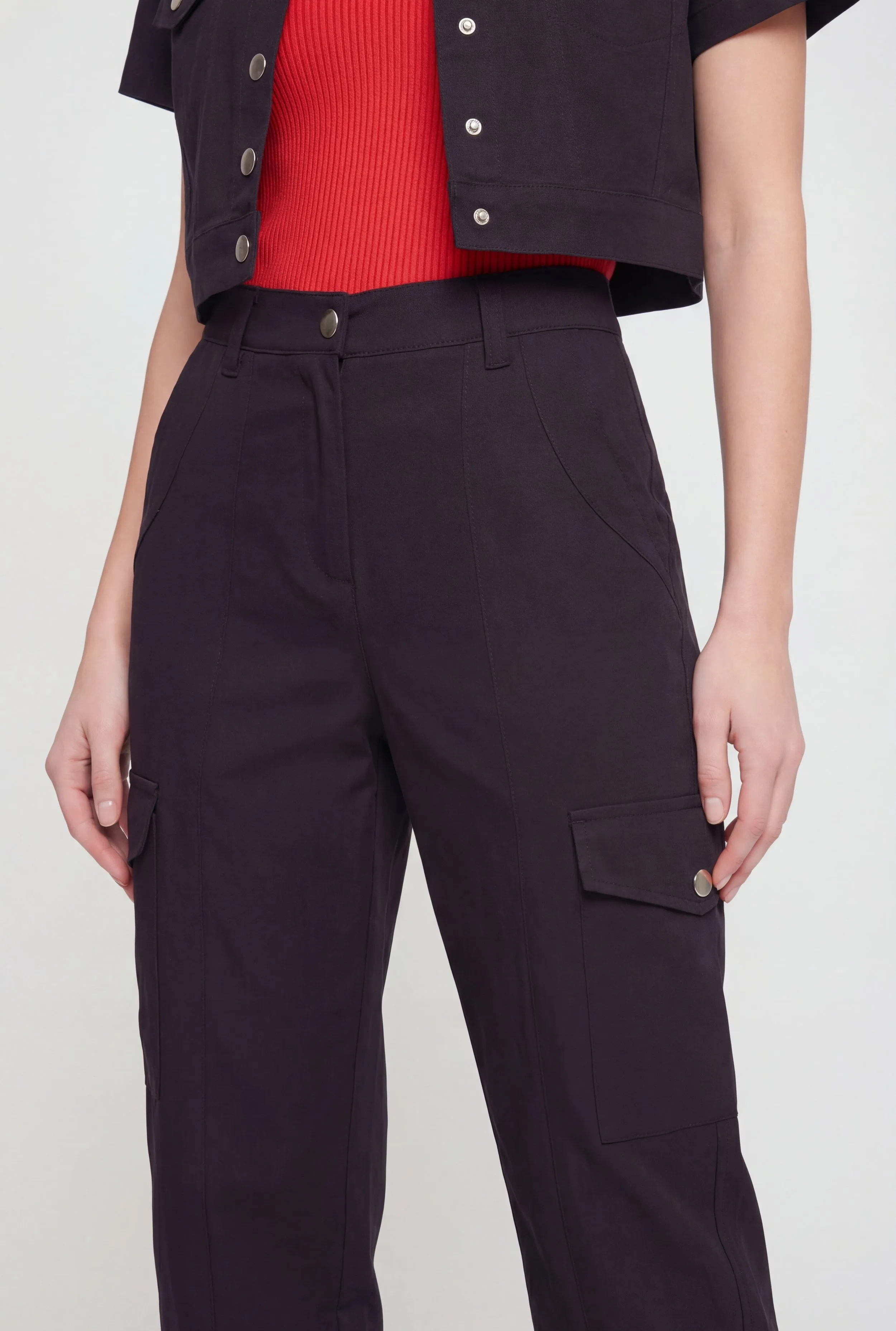 Nylon High Waisted Cargo Joggers sold by Rainbow product image thumbnail 3