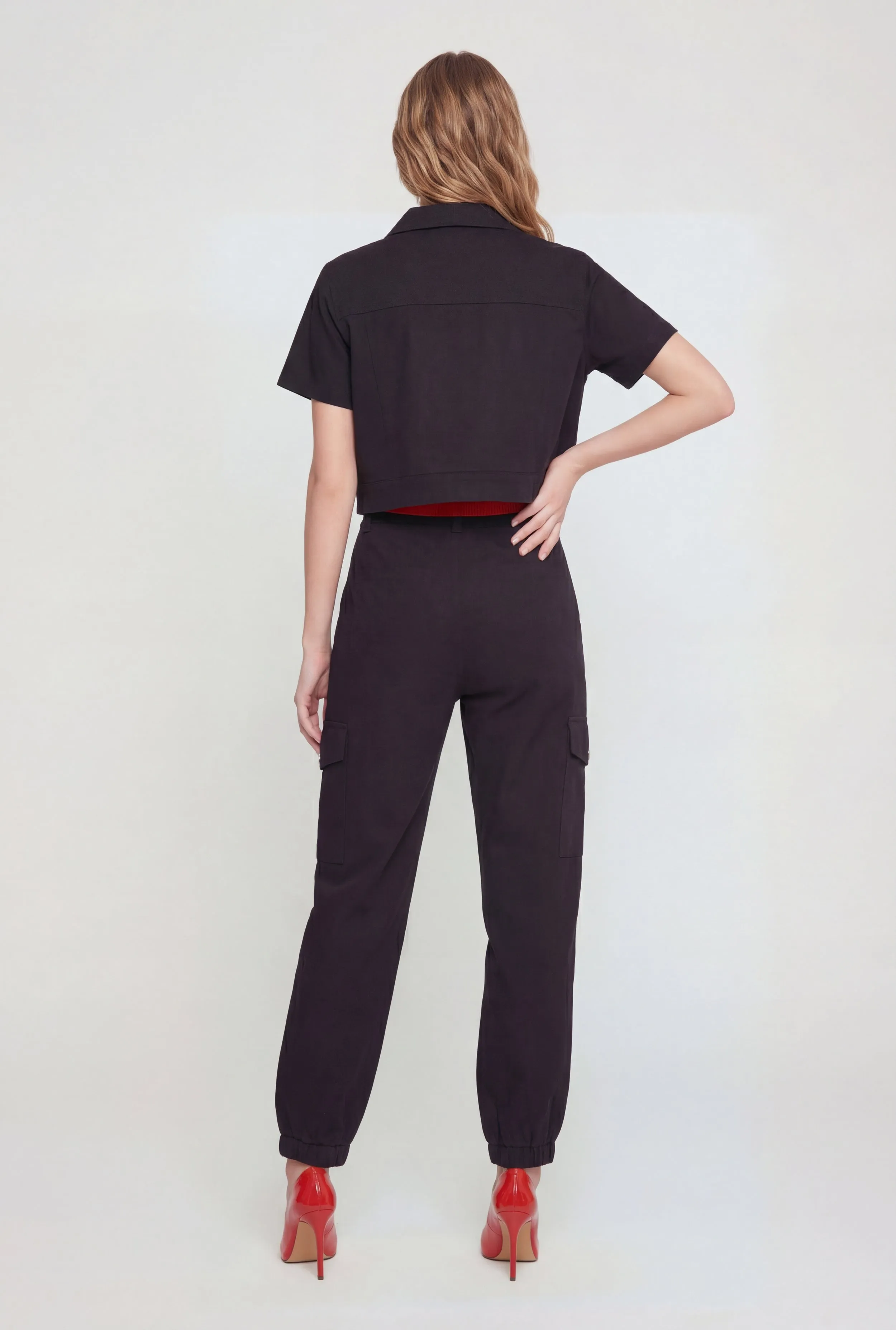 Nylon High Waisted Cargo Joggers sold by Rainbow product image thumbnail 5