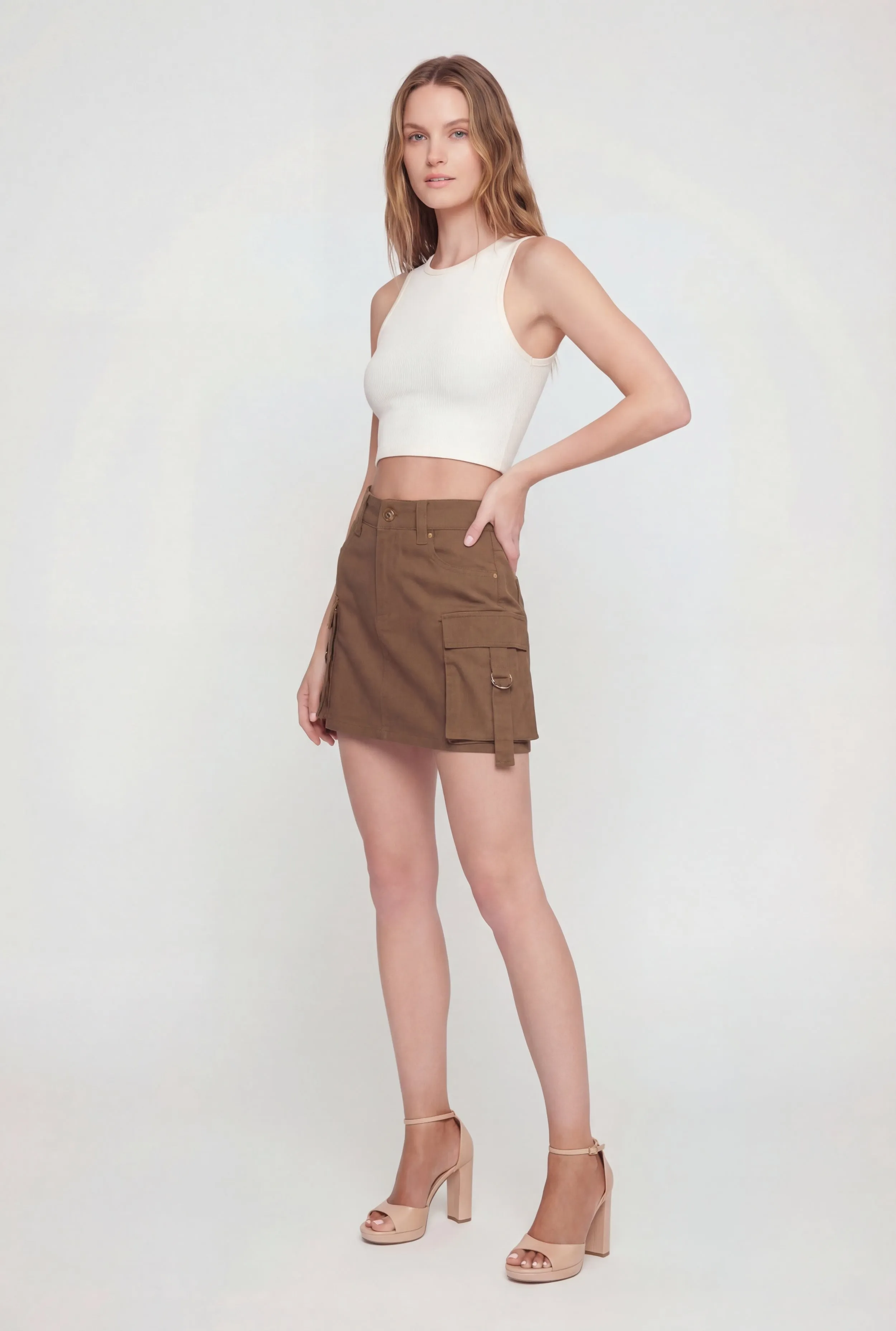 WAX Twill Cargo Mini Skirt sold by Rainbow product image thumbnail 2