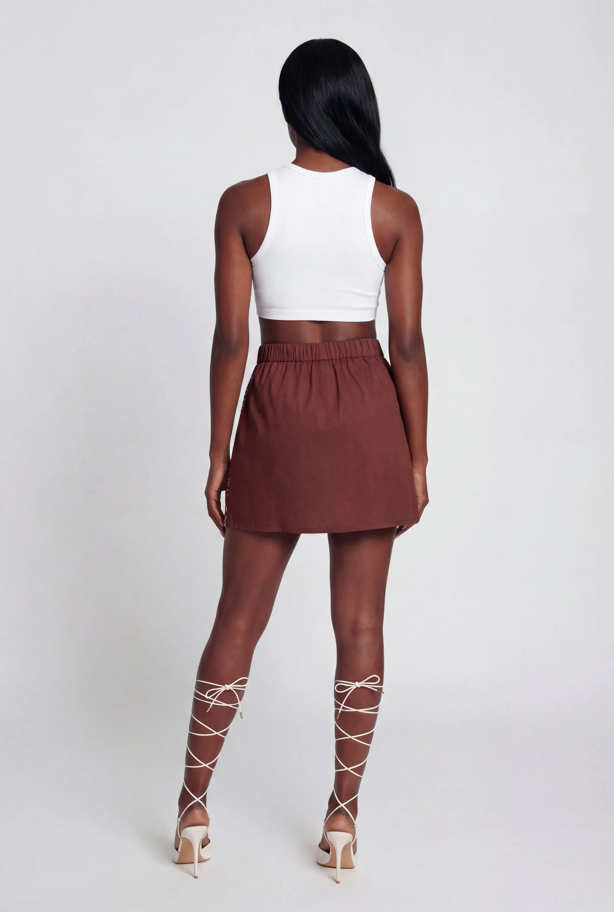 High Waisted Bandana Print Skirt with Shorts Lining sold by Rainbow product image thumbnail 3