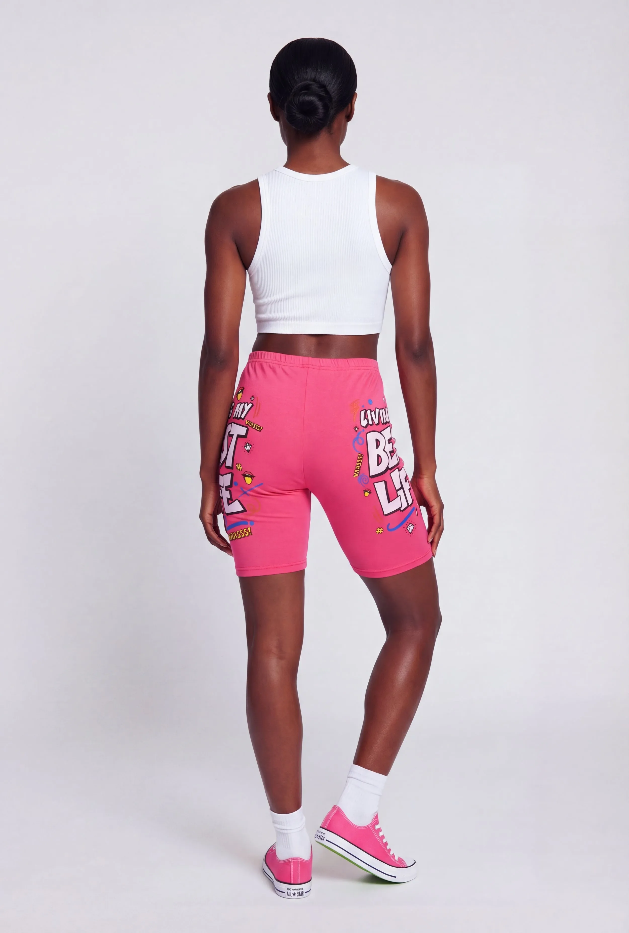 Living My Best Life Graphic Biker Shorts sold by Rainbow product image thumbnail 3