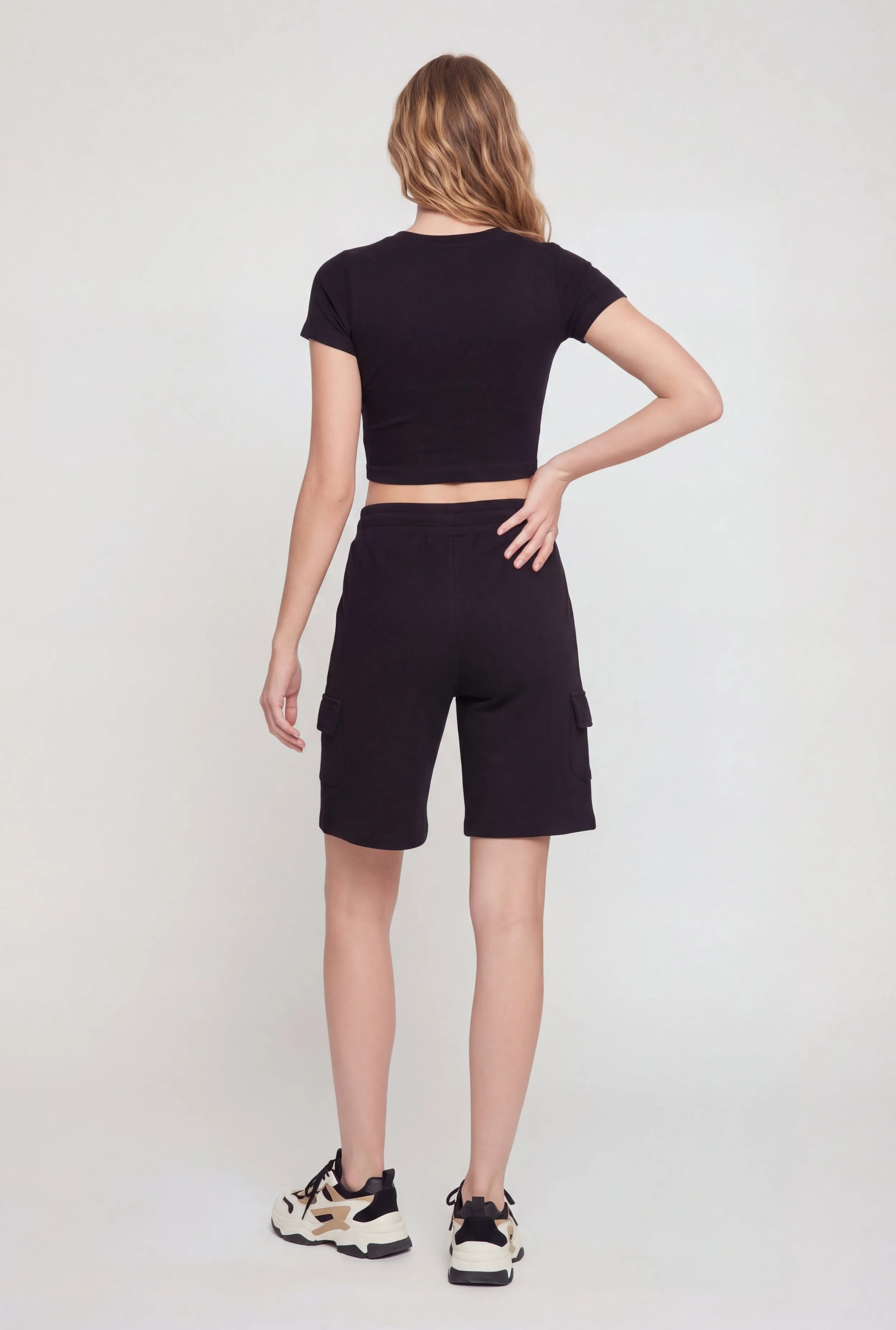 Drawstring Waist Cargo Sweatshorts sold by Rainbow product image thumbnail 5