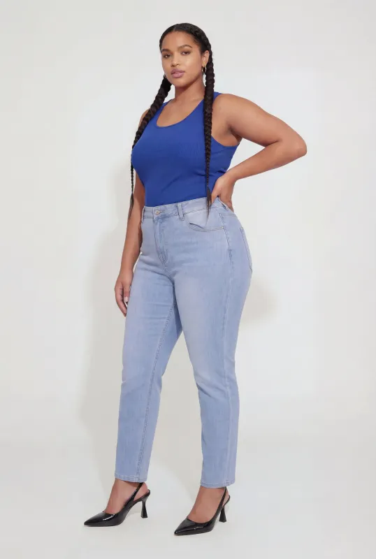 Plus Size Rib Knit Tank Top made by Ambiance