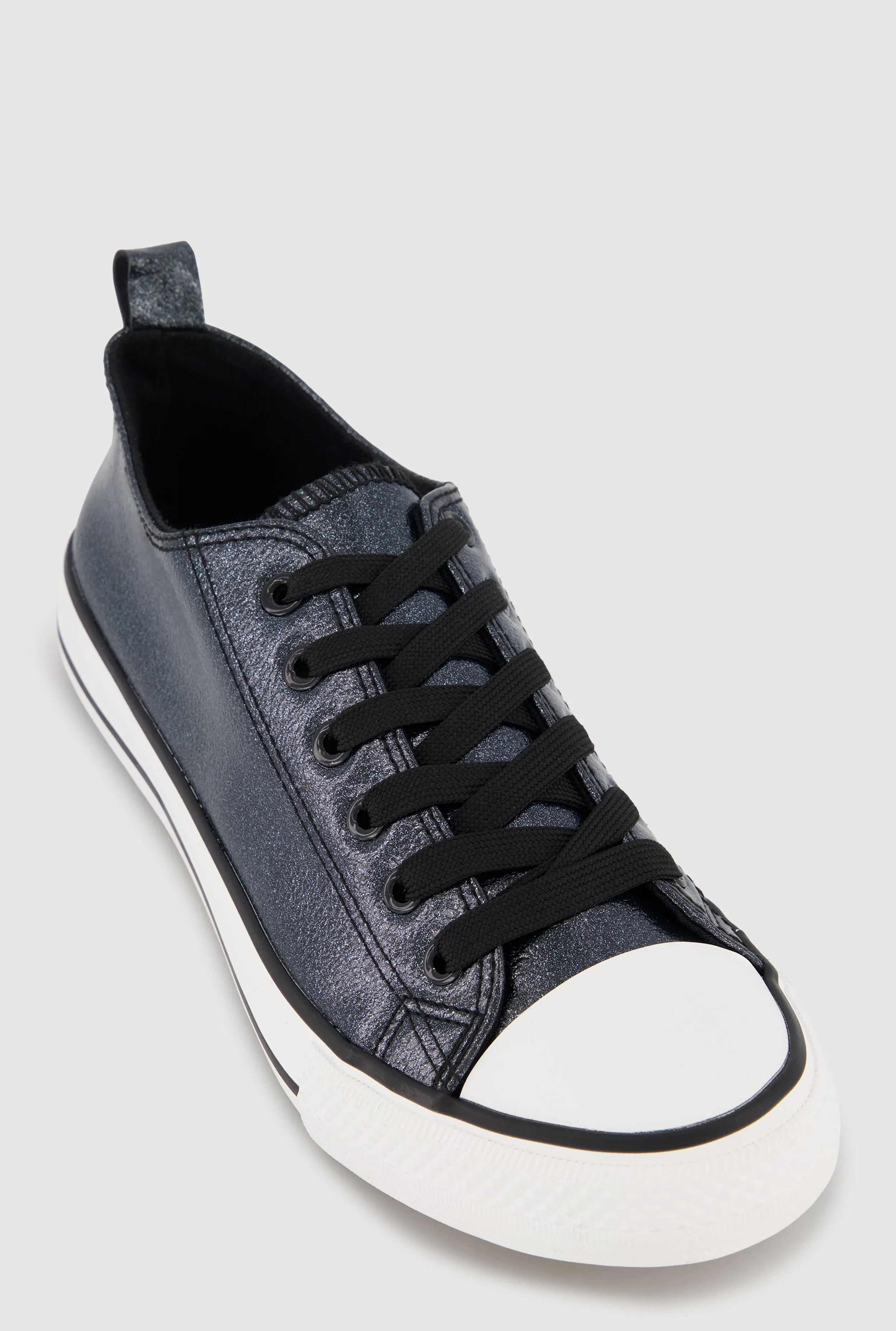 Metallic Low Top Canvas Sneakers sold by Rainbow