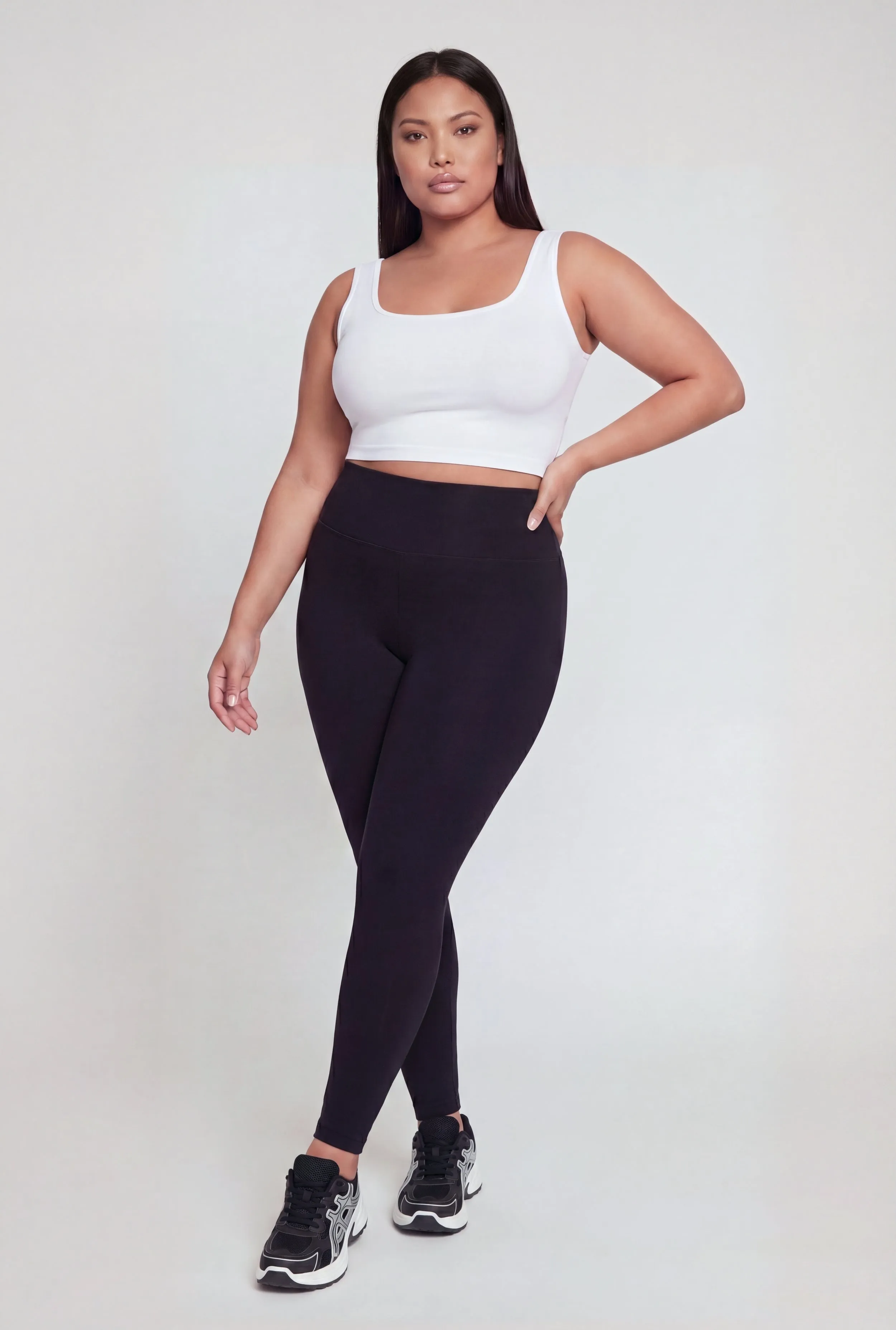 Plus Size Trendy High Waisted Leggings sold by Rainbow product image thumbnail 4
