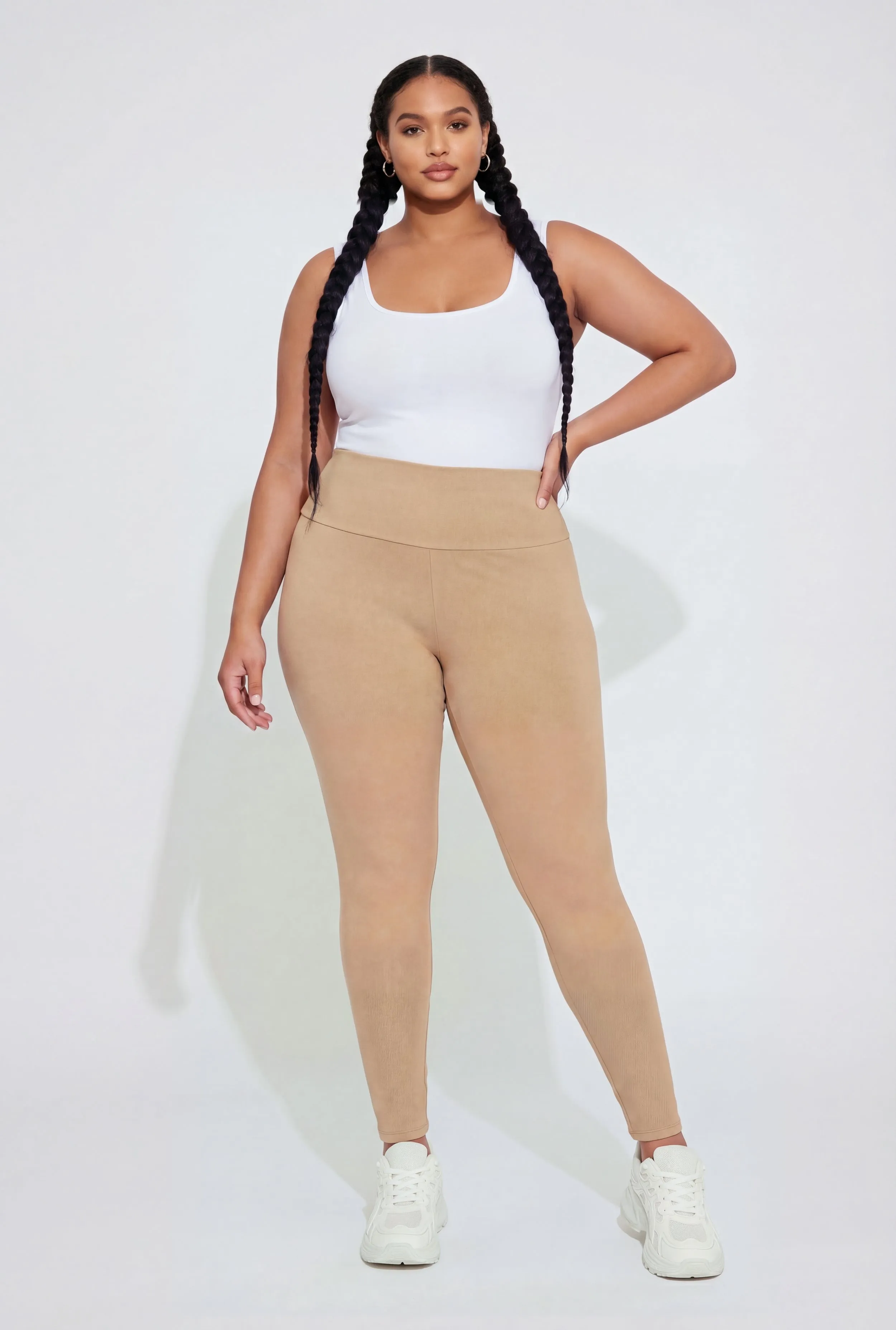 Plus Size Trendy High Waisted Leggings sold by Rainbow product image thumbnail 2