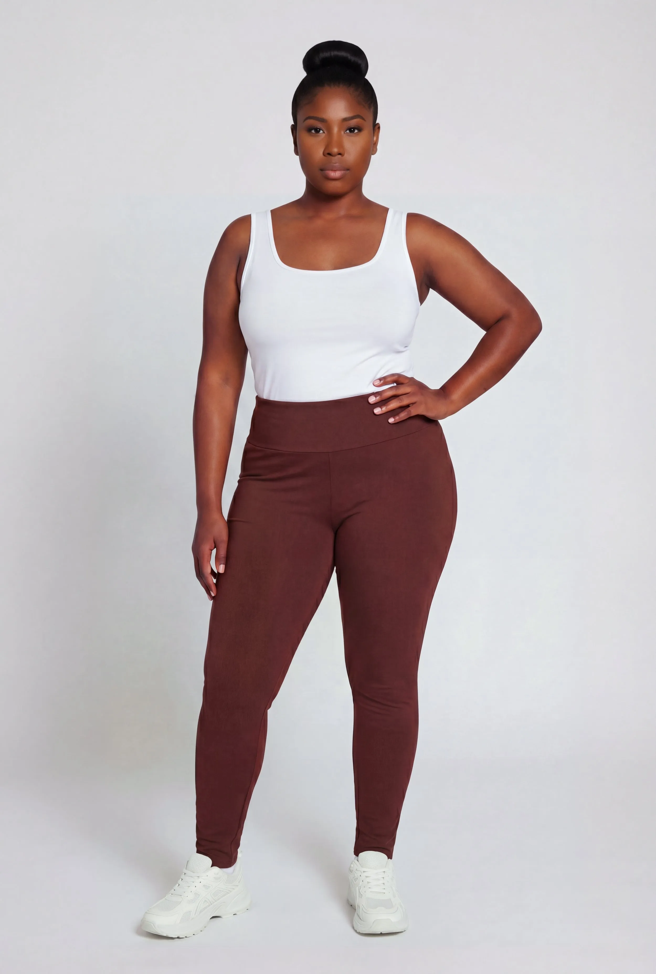 Plus Size Trendy High Waisted Leggings sold by Rainbow product image thumbnail 5