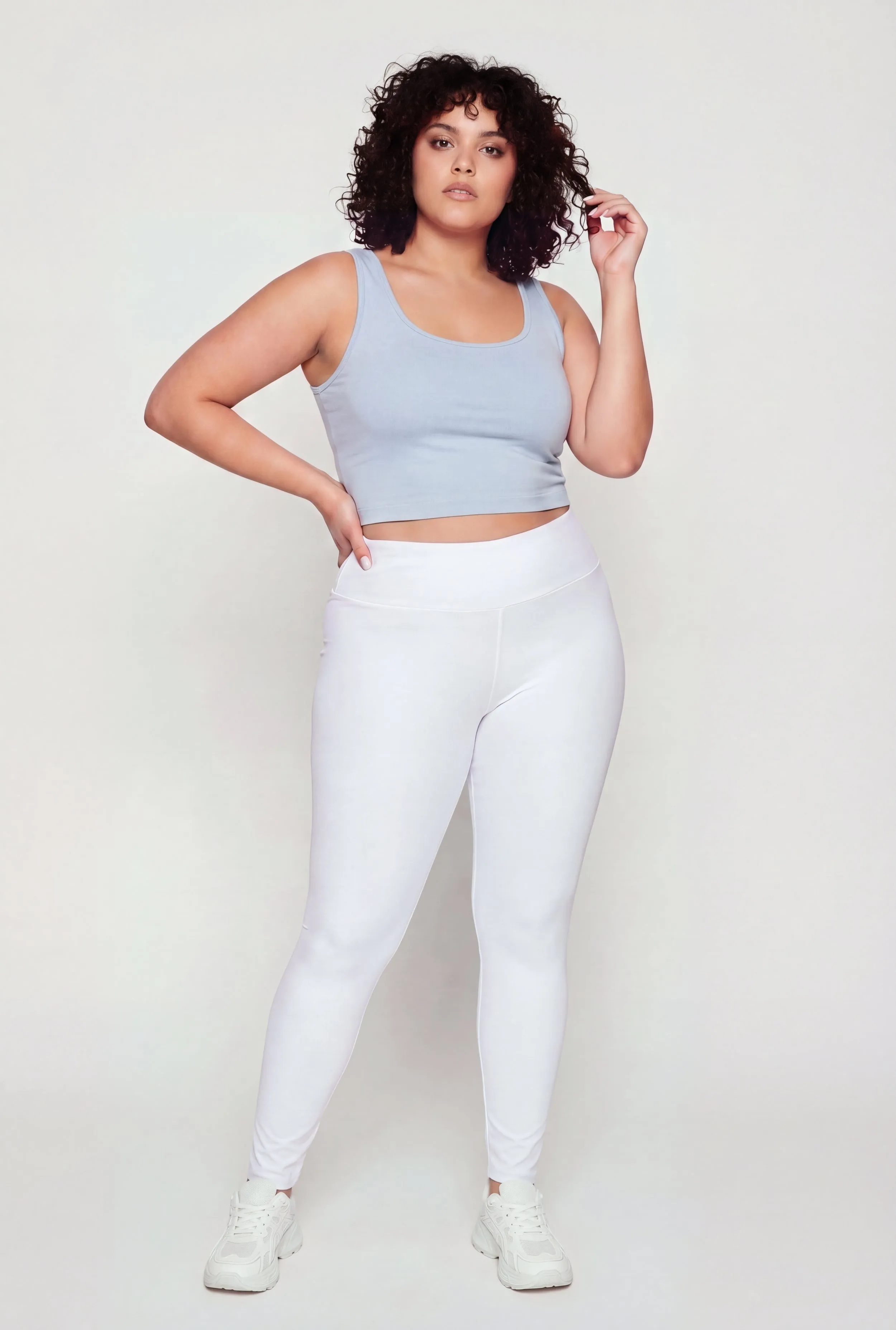 Plus Size Trendy High Waisted Leggings sold by Rainbow product image thumbnail 3