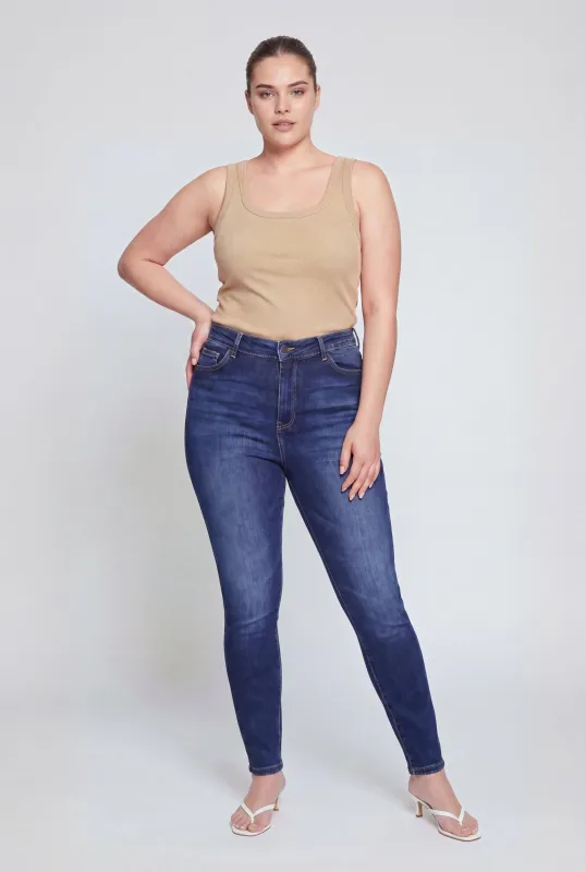 Plus Size Ribbed Knit Scoop Neck Tank Top made by Ambiance