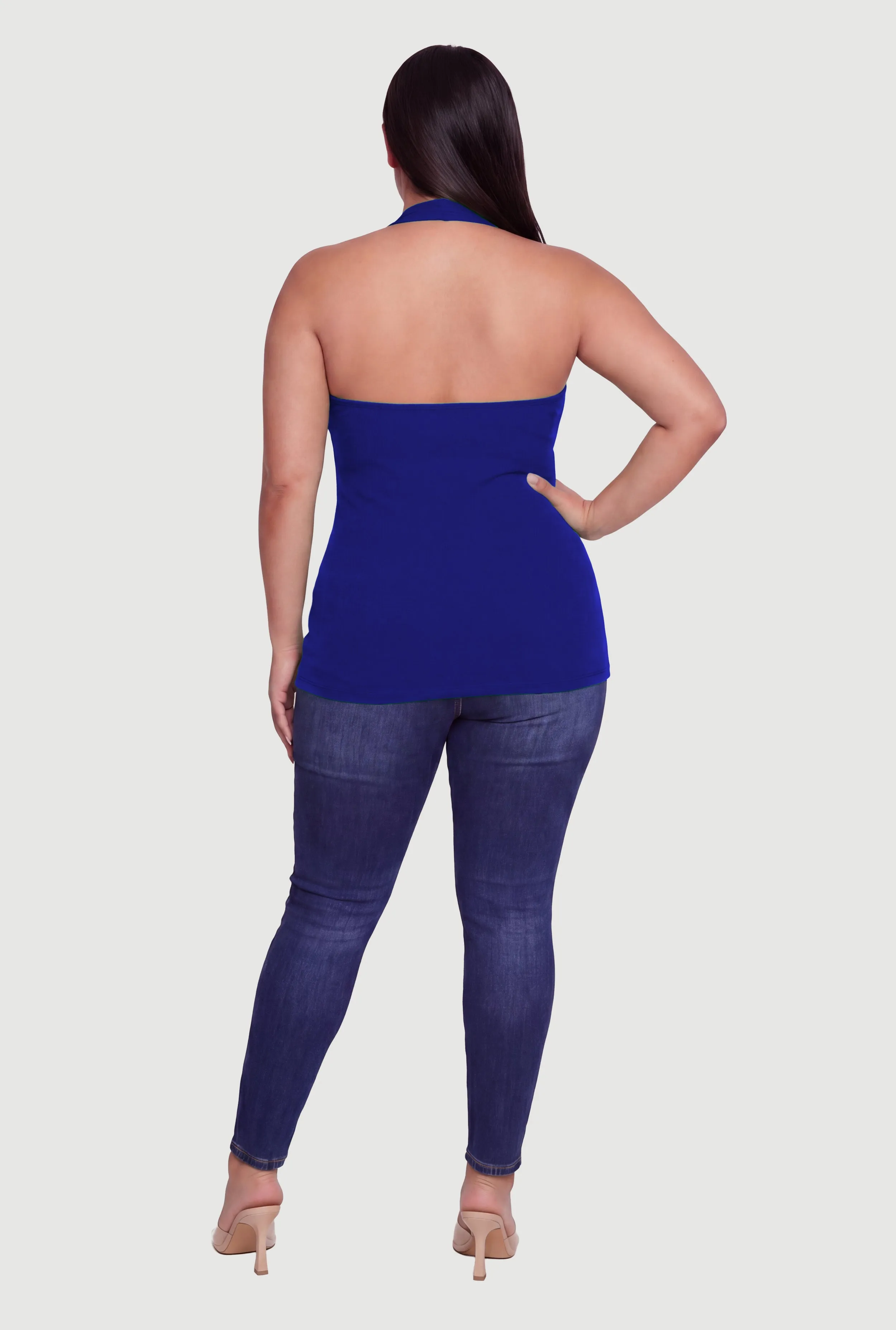 Plus Size Ribbed Knit Halter Top sold by Rainbow product image thumbnail 5