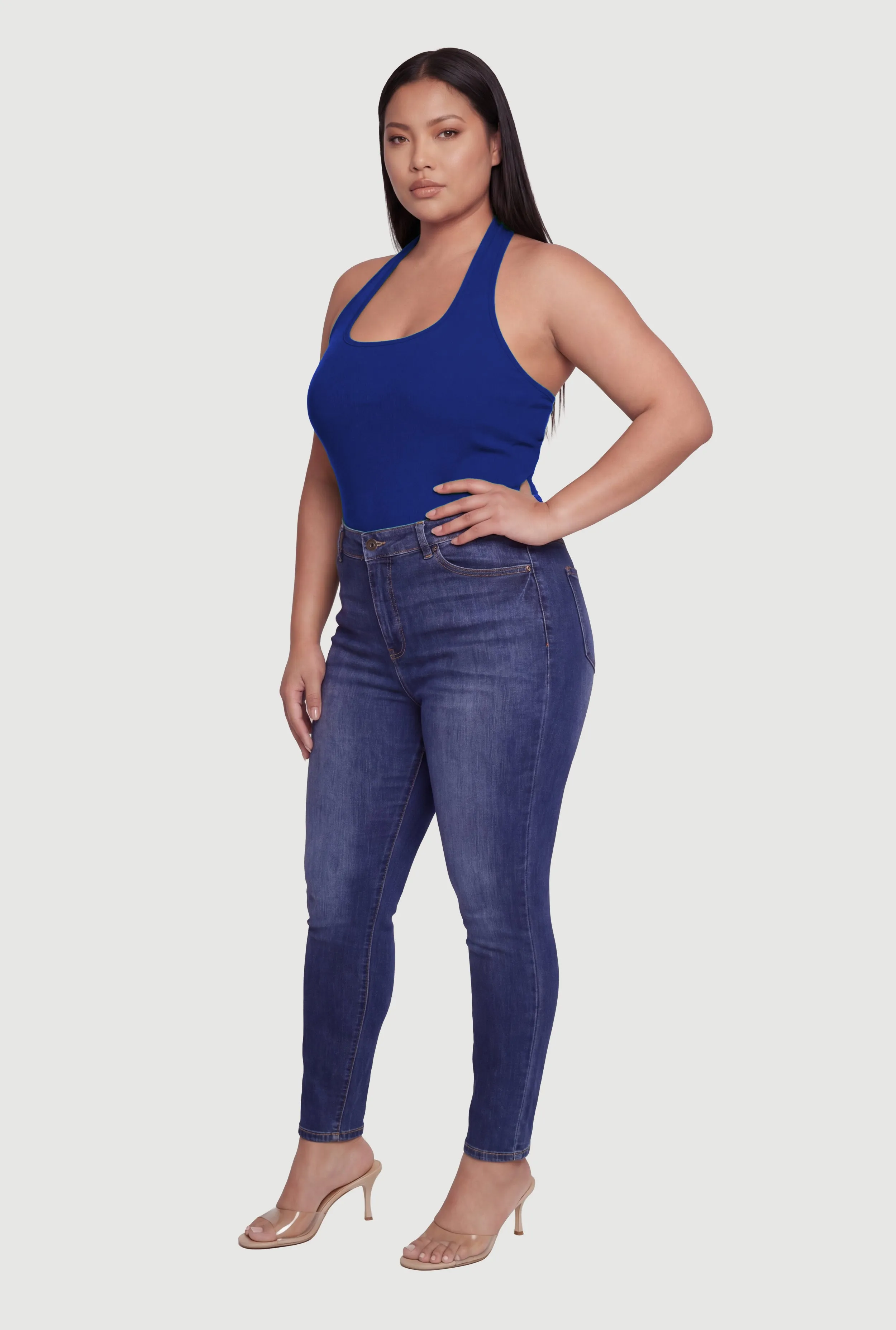 Plus Size Ribbed Knit Halter Top sold by Rainbow product image thumbnail 3