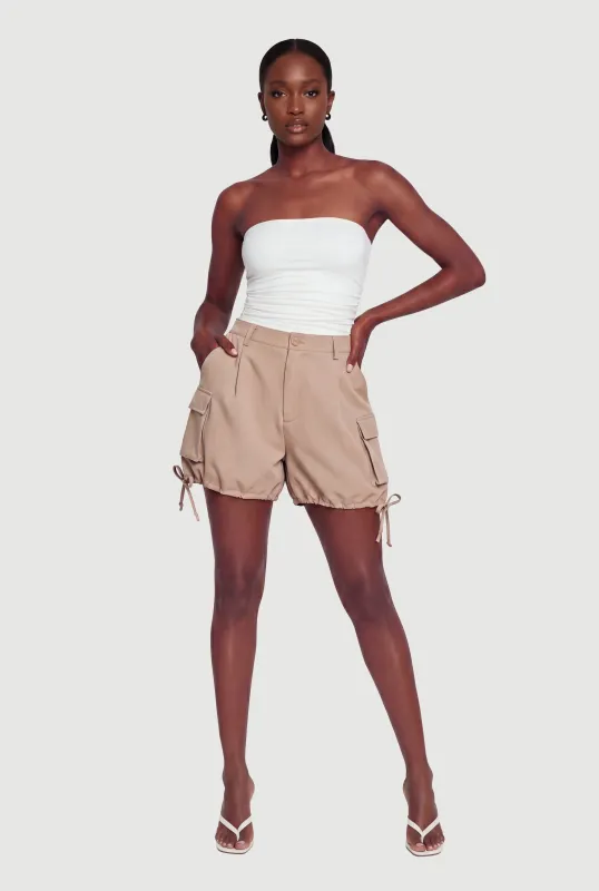 Drawstring Hem Cargo Shorts made by Rainbow