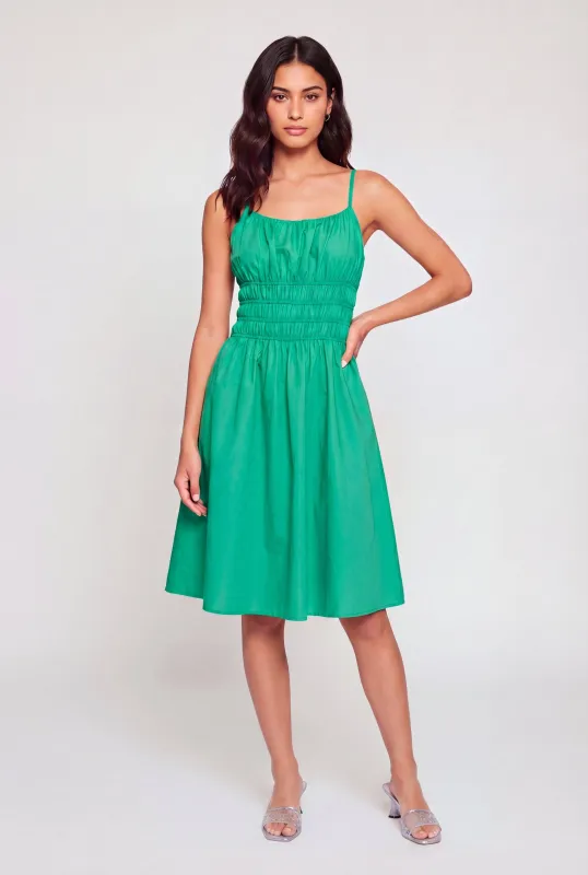 Solid Poplin Midi Sundress made by Rainbow