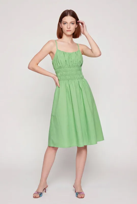 Solid Poplin Midi Sundress made by Rainbow