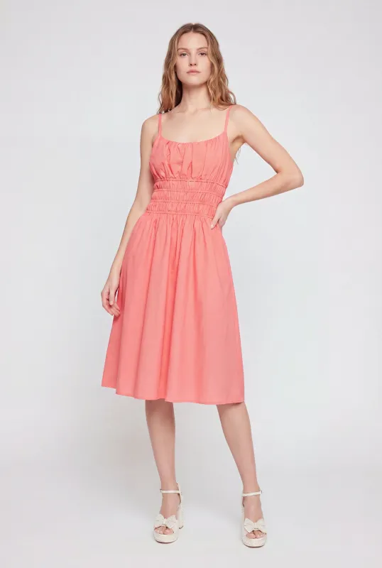 Solid Poplin Midi Sundress made by Rainbow