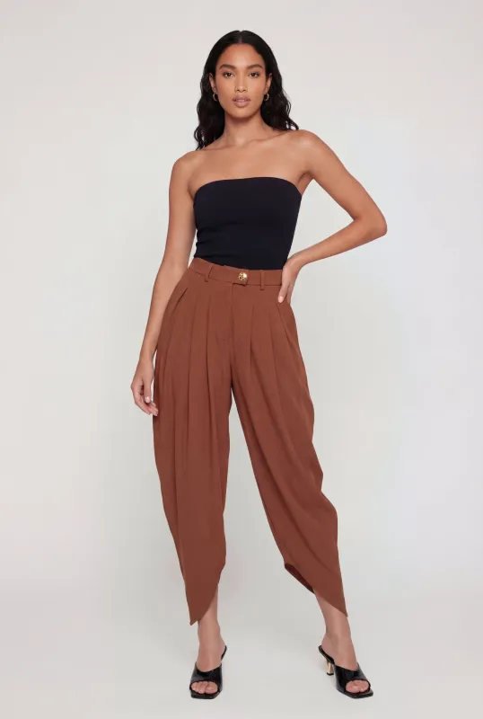 Crepe Knit Pleated Harem Dress Pants made by Rainbow