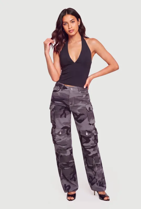 Padded Cup Halter Top made by Rainbow