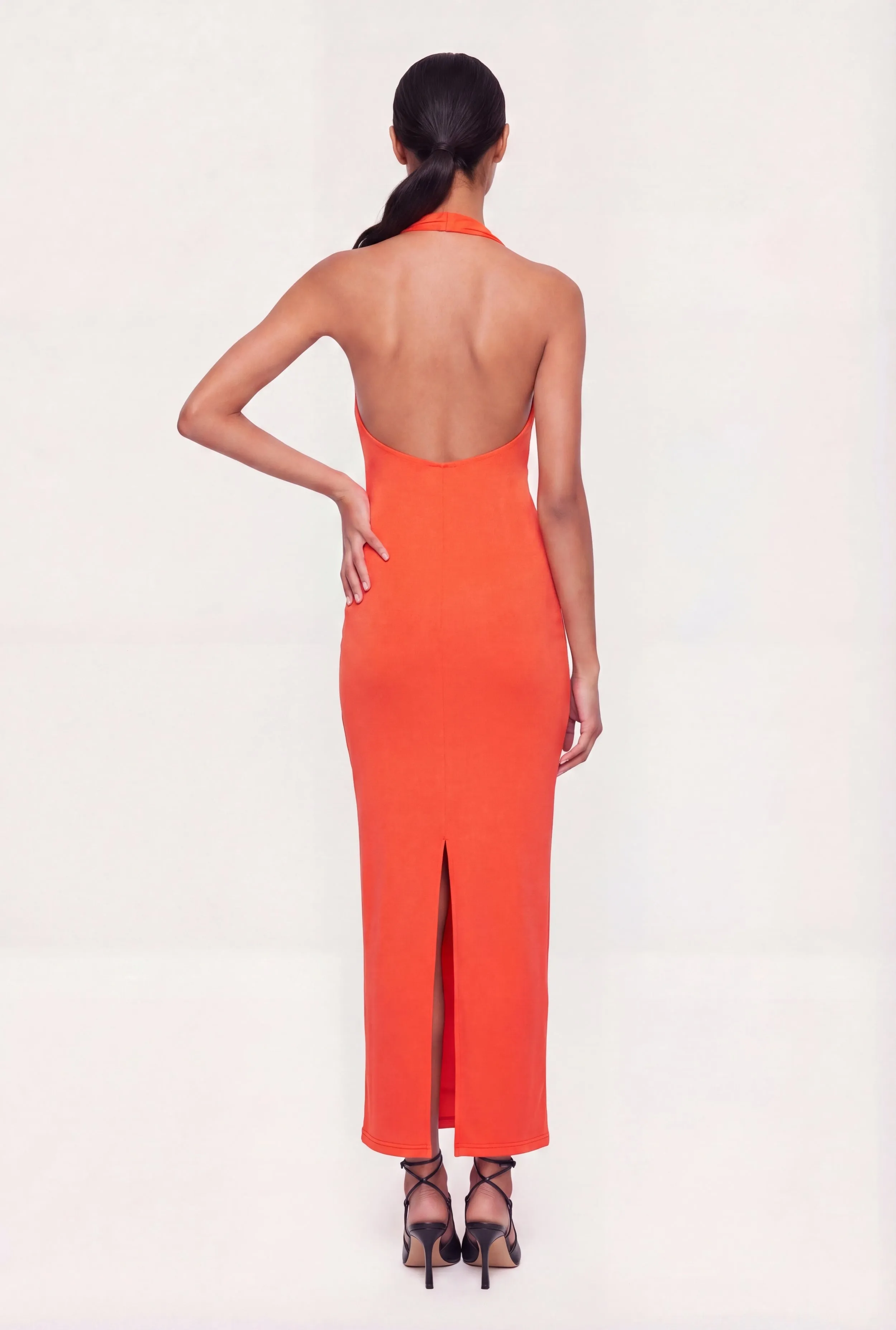 Cowl Neck Twist Halter Maxi Dress sold by Rainbow product image thumbnail 3