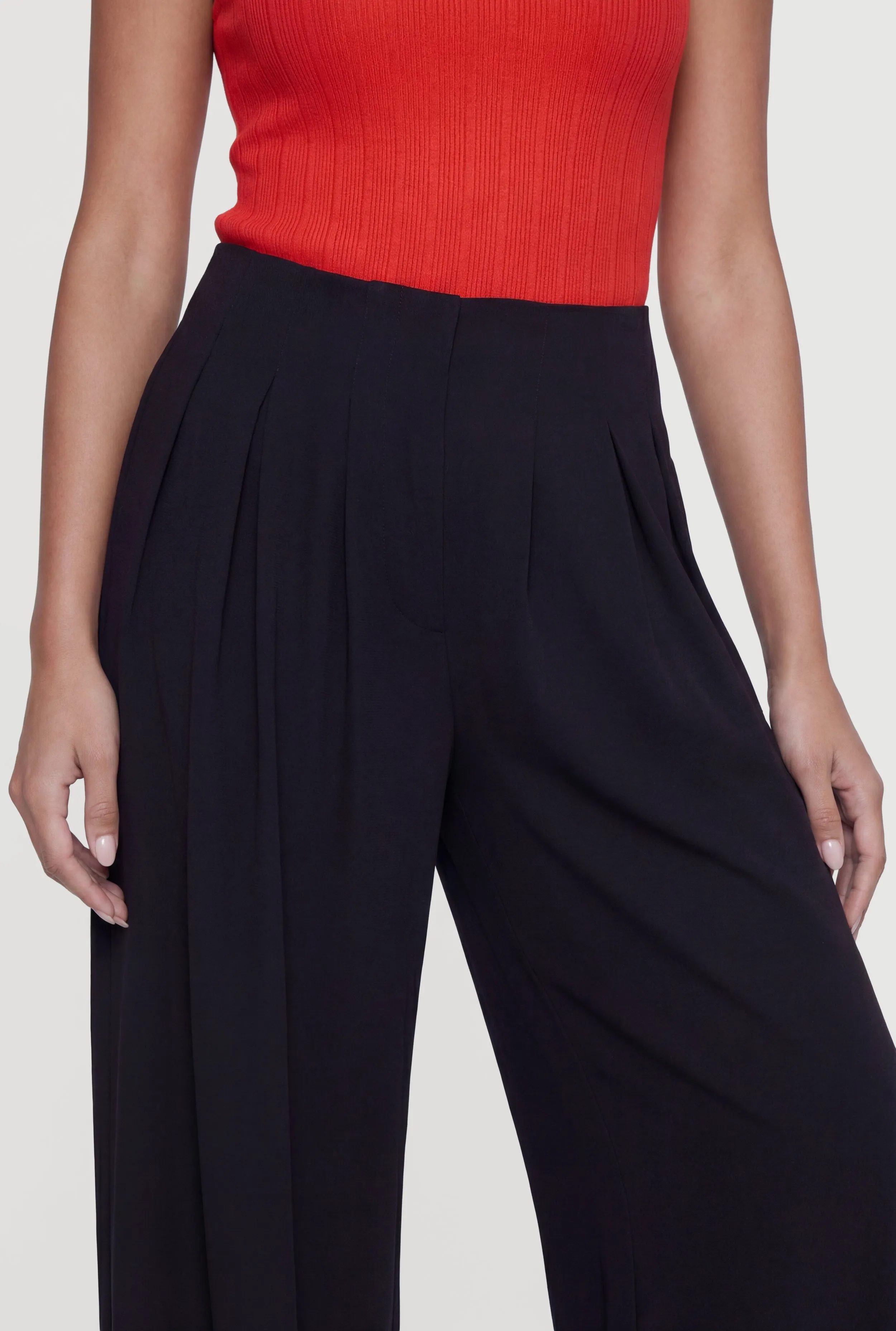 Crepe Knit Pleated Pull On Dress Pants sold by Rainbow product image thumbnail 3