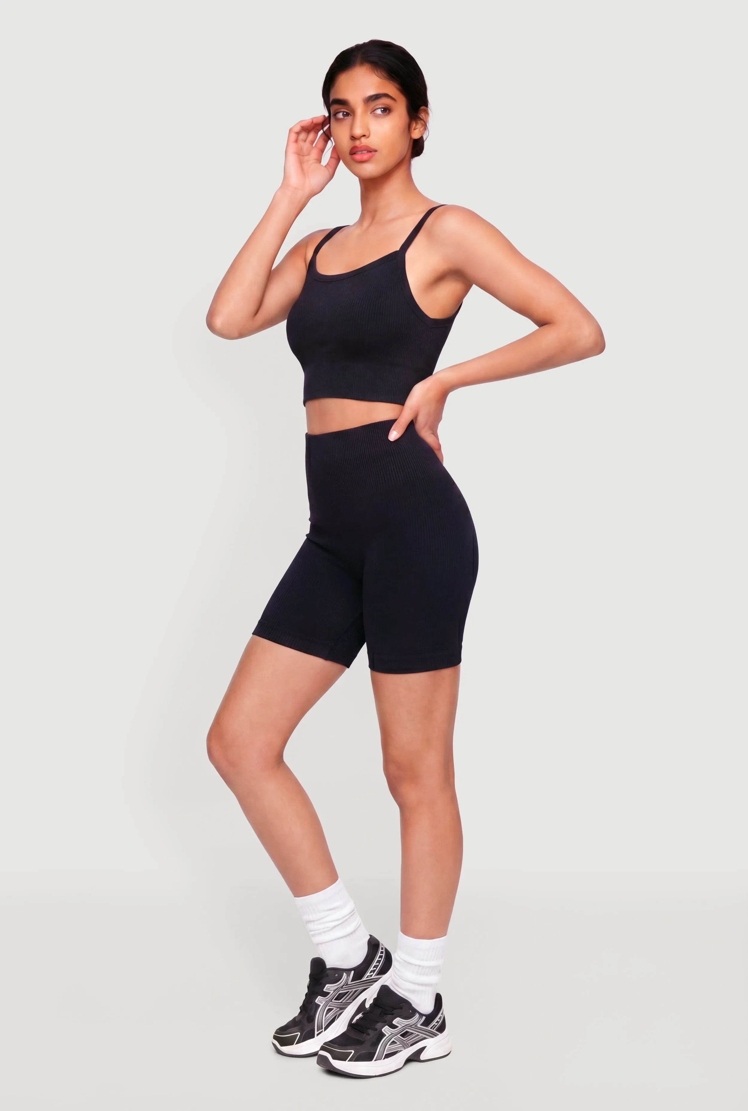Seamless Rib Knit Shorts sold by Rainbow product image thumbnail 2