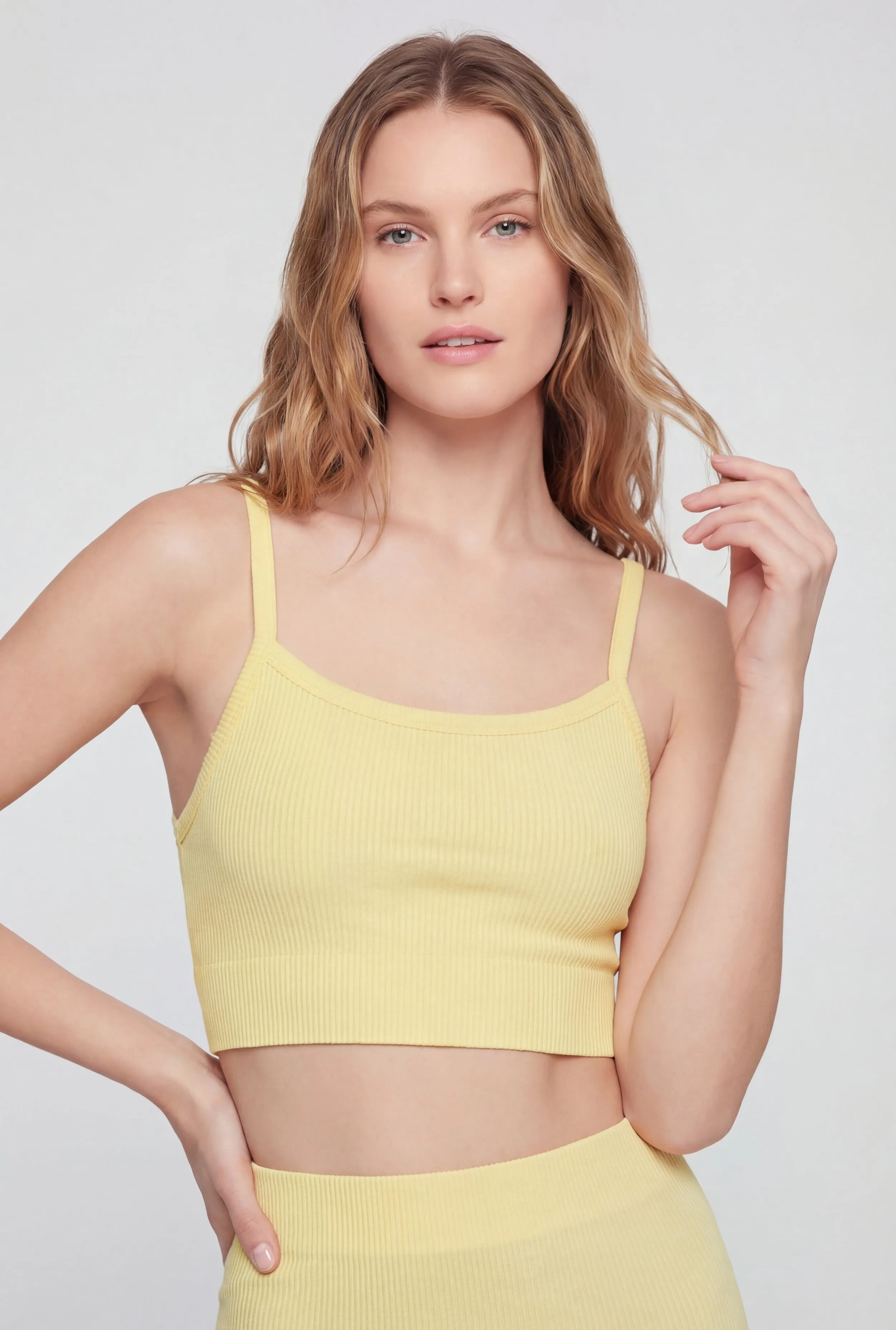 Seamless Ribbed Knit Sports Bra sold by Rainbow