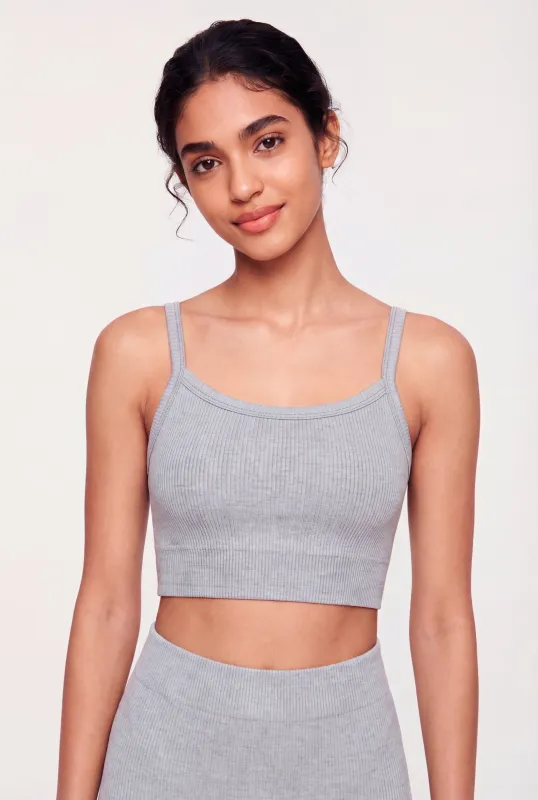 Seamless Ribbed Knit Sports Bra made by Rainbow