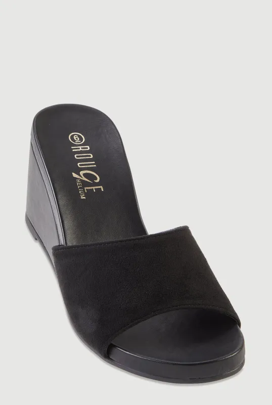 Single Band Wedge Mules made by Rainbow