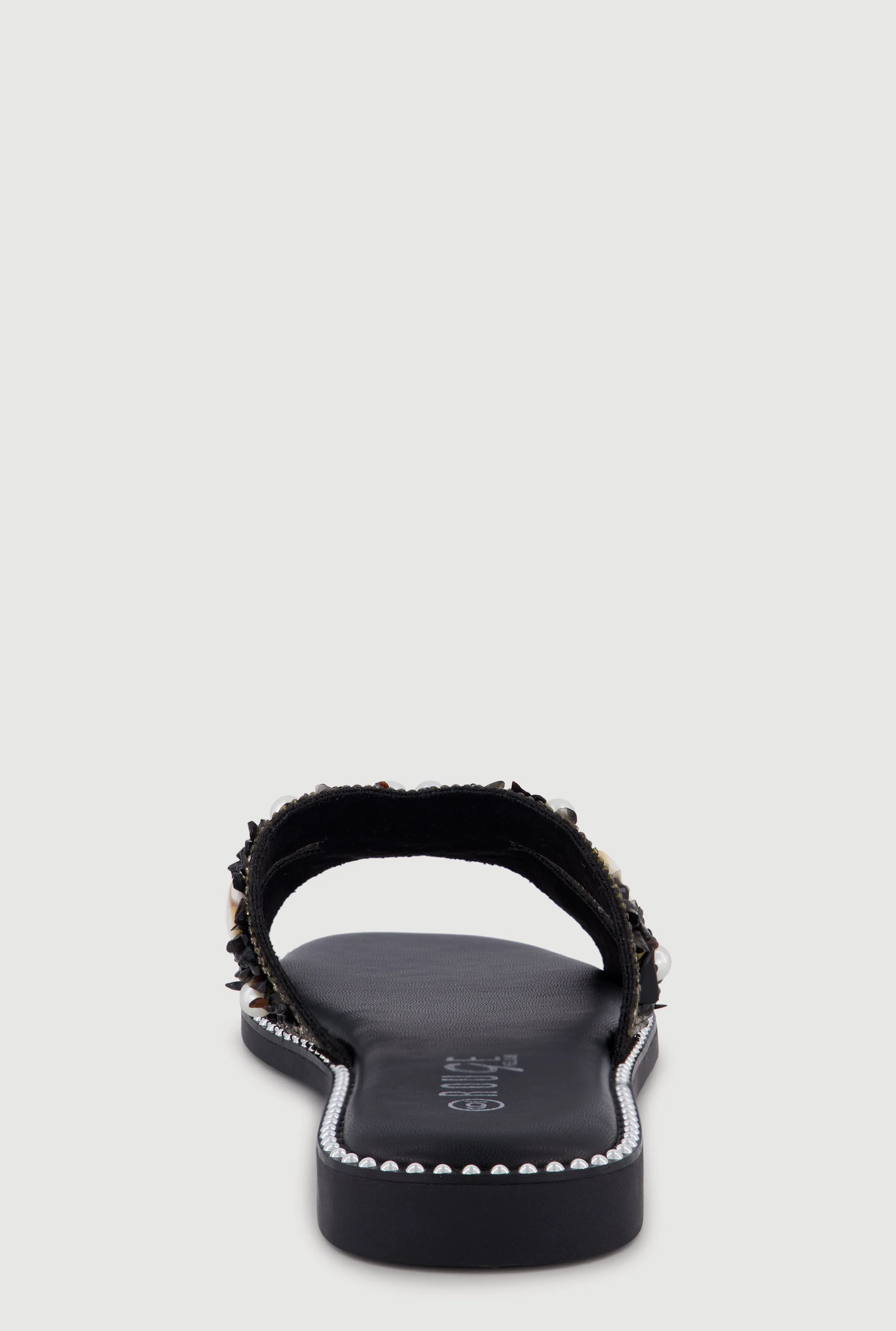 Rhinestone Faux Pearl Beaded H Band Sandals sold by Rainbow product image thumbnail 3